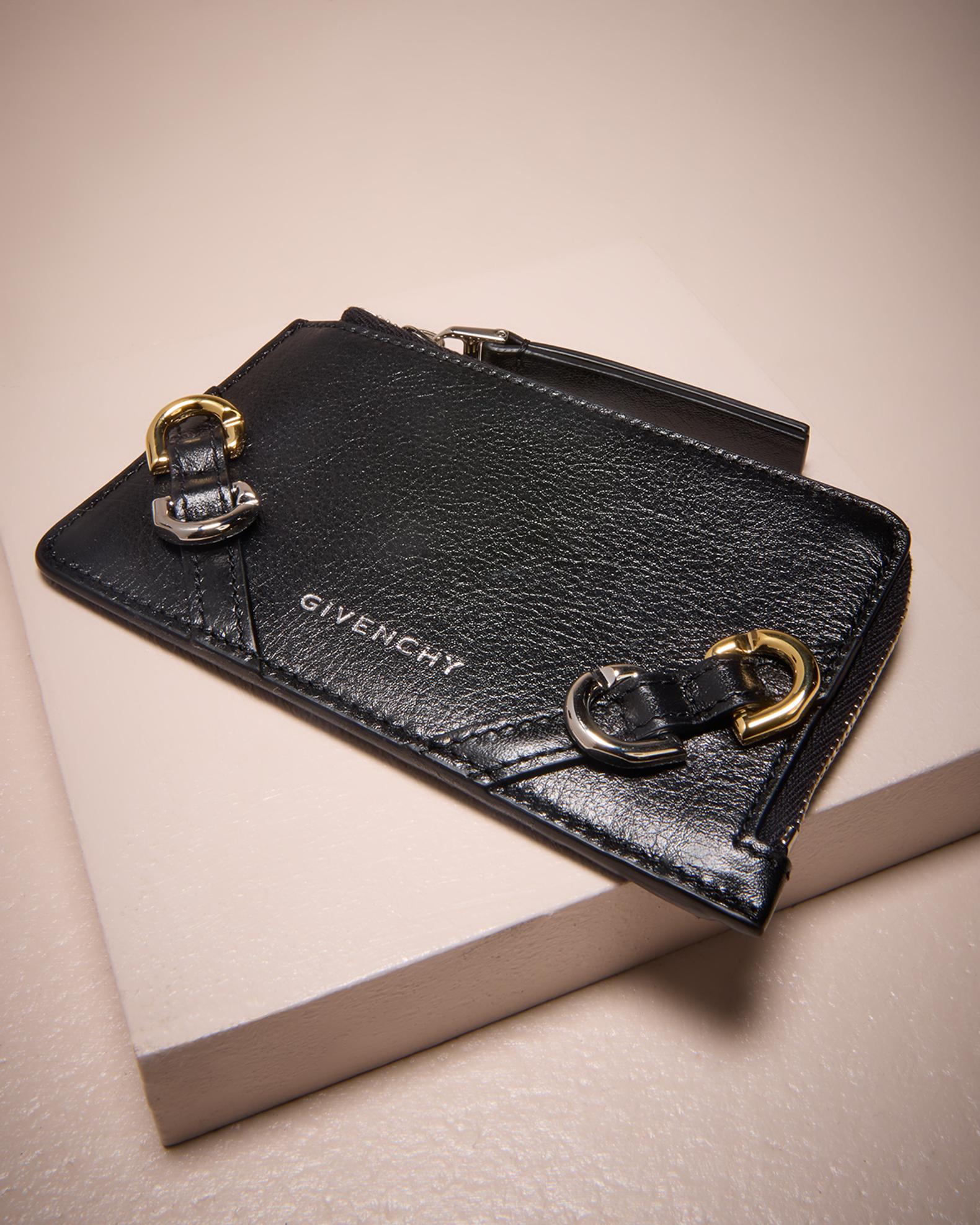 Givenchy Voyou Zipped Cardholder in Tumbled Leather | Neiman Marcus