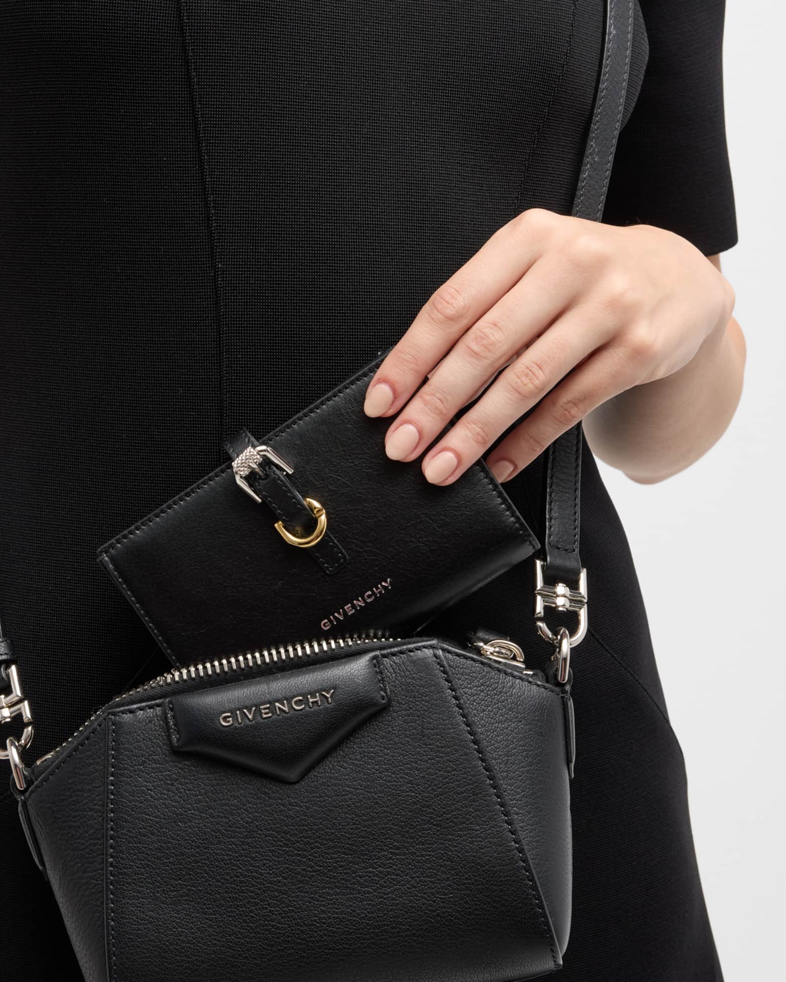 Givenchy Voyou Bifold Wallet in Tumbled Leather Neiman Marcus