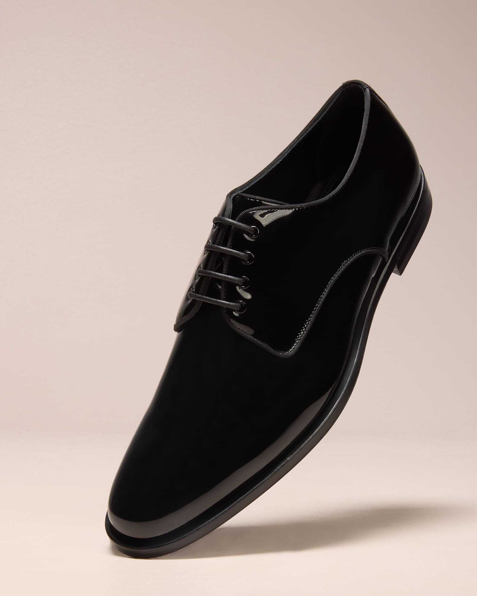 Dolce&Gabbana Men's Patent Leather Derby Shoes | Neiman Marcus