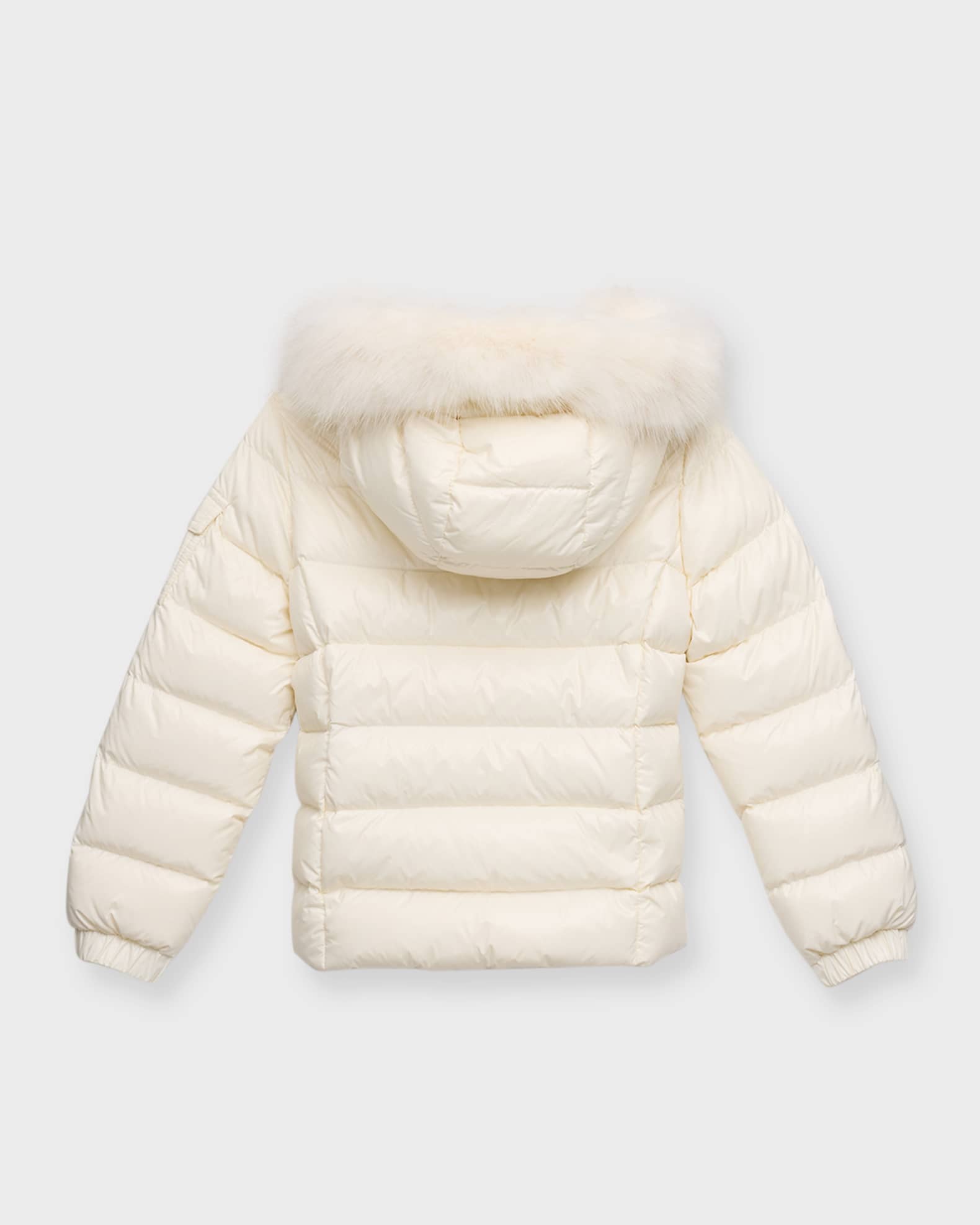 Kids Bady Faux Fur Quilted Jacket, Size 4-6 1