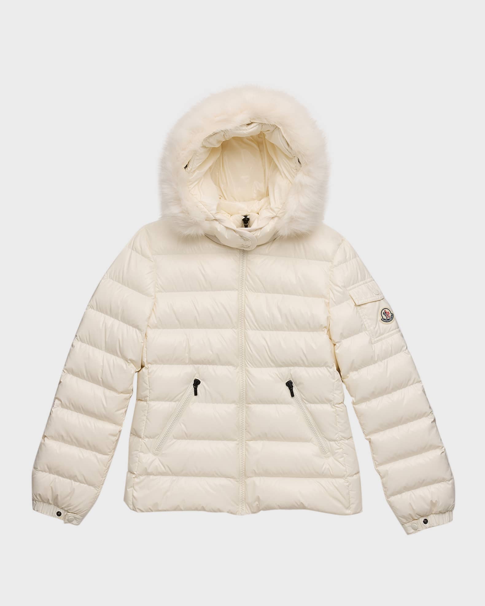 Moncler Kids Bady Faux Fur Quilted Jacket, Size 8-14 | Neiman Marcus