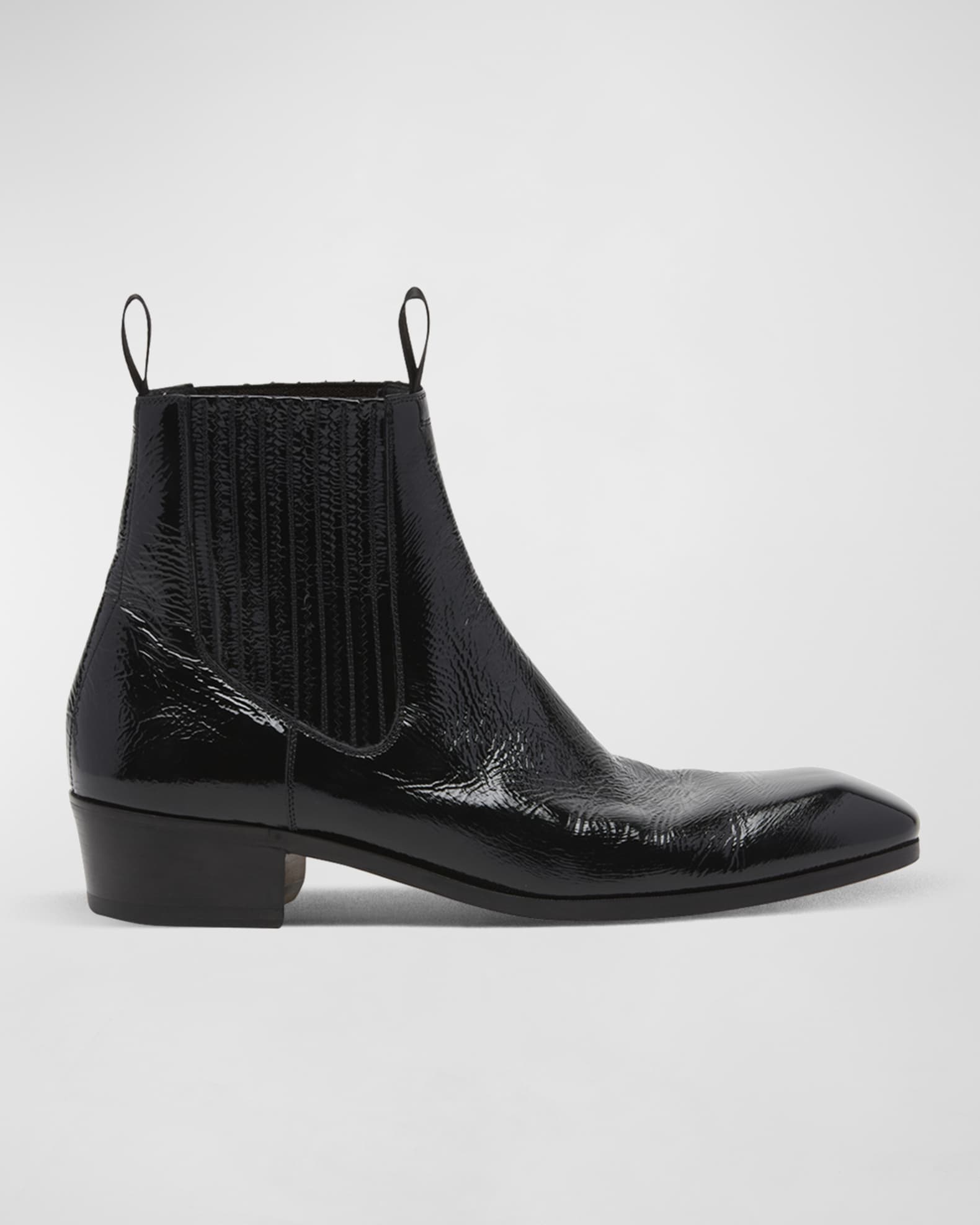 Louis Vuitton black Leather Kensington Chelsea Boots