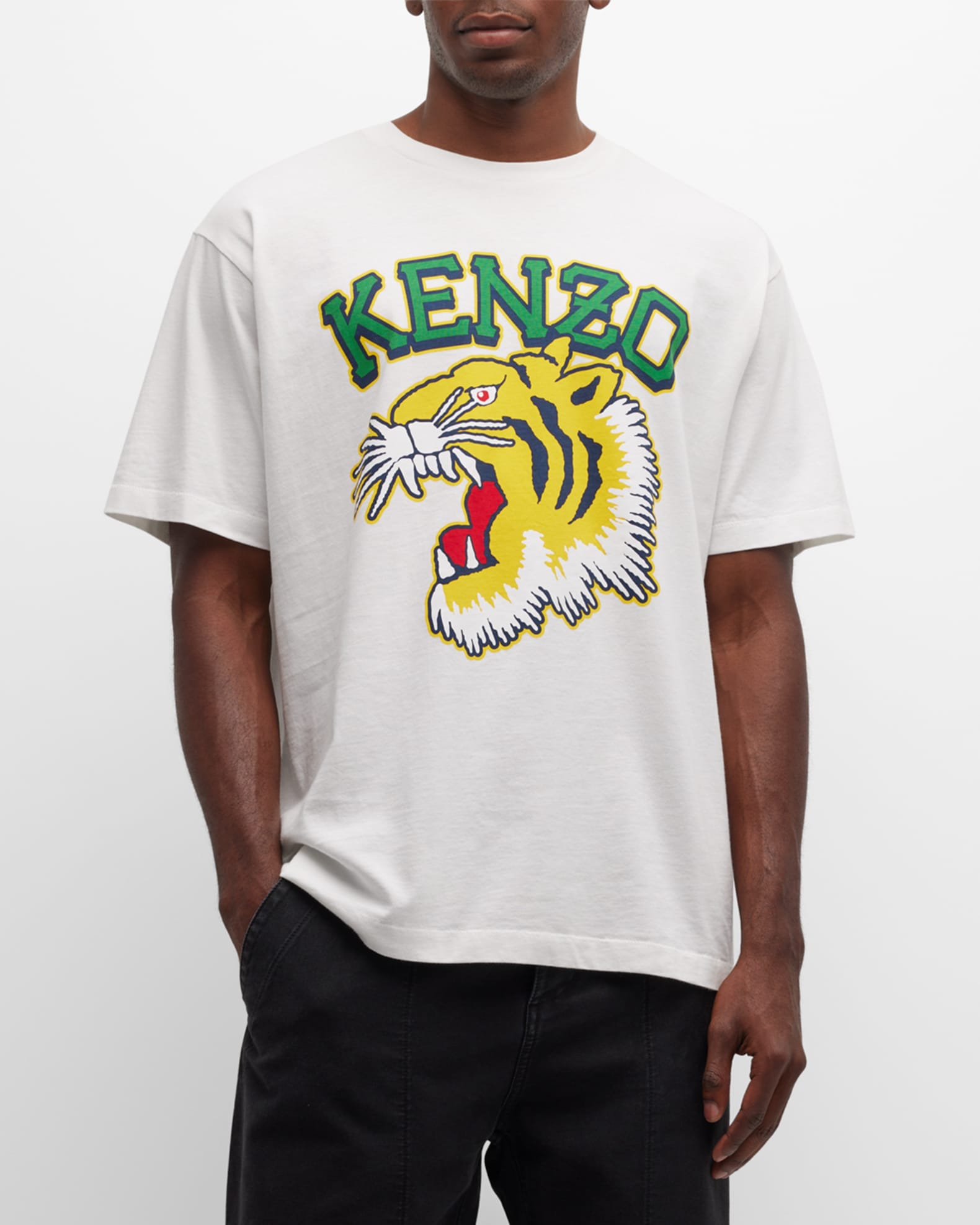 Kenzo Men's Tiger Varsity Oversized T-Shirt | Neiman Marcus