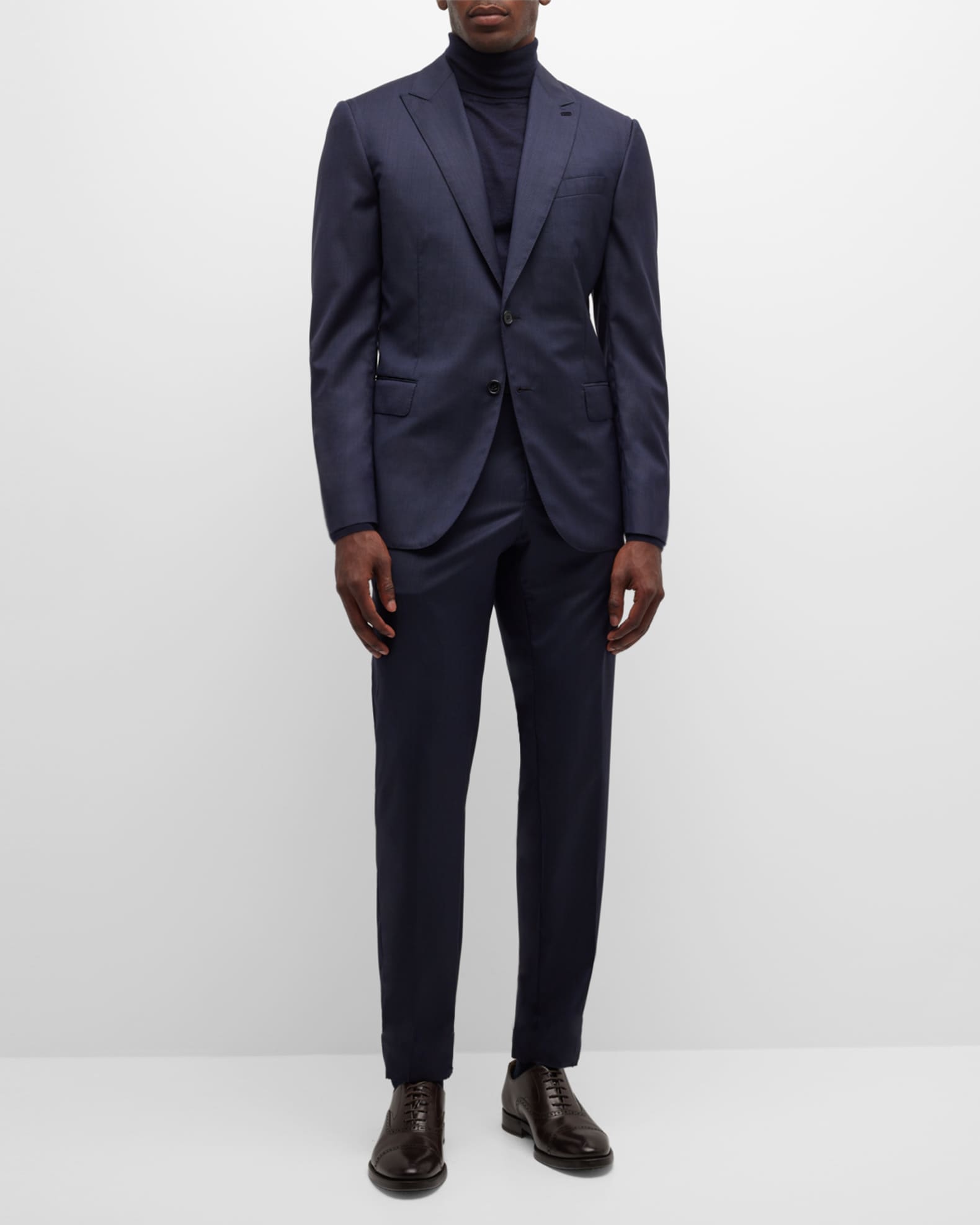 Brioni Men's Navy Steep Twill Three-Piece Suit | Neiman Marcus