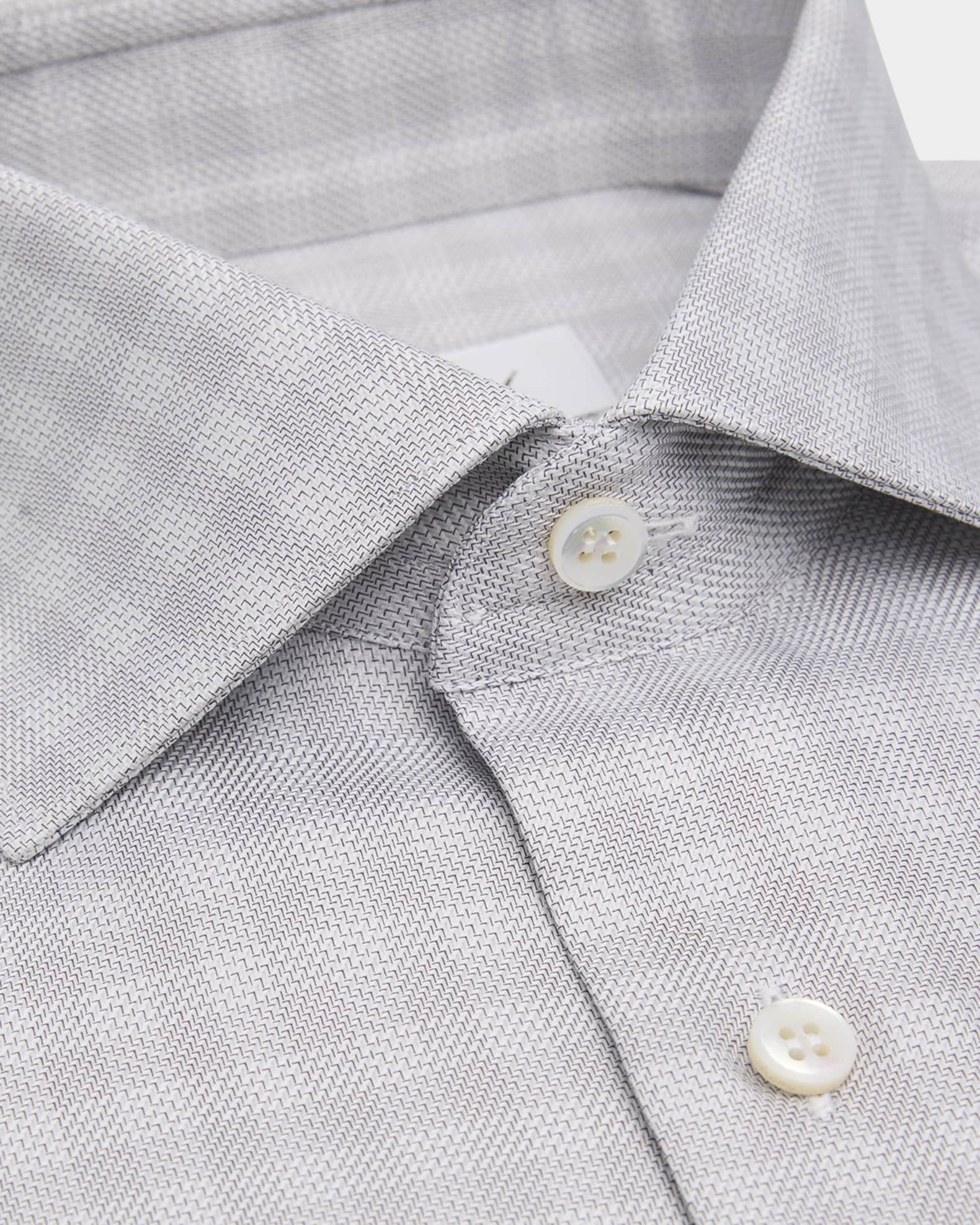 FENDI prince-of-wales check silk shirt - Grey