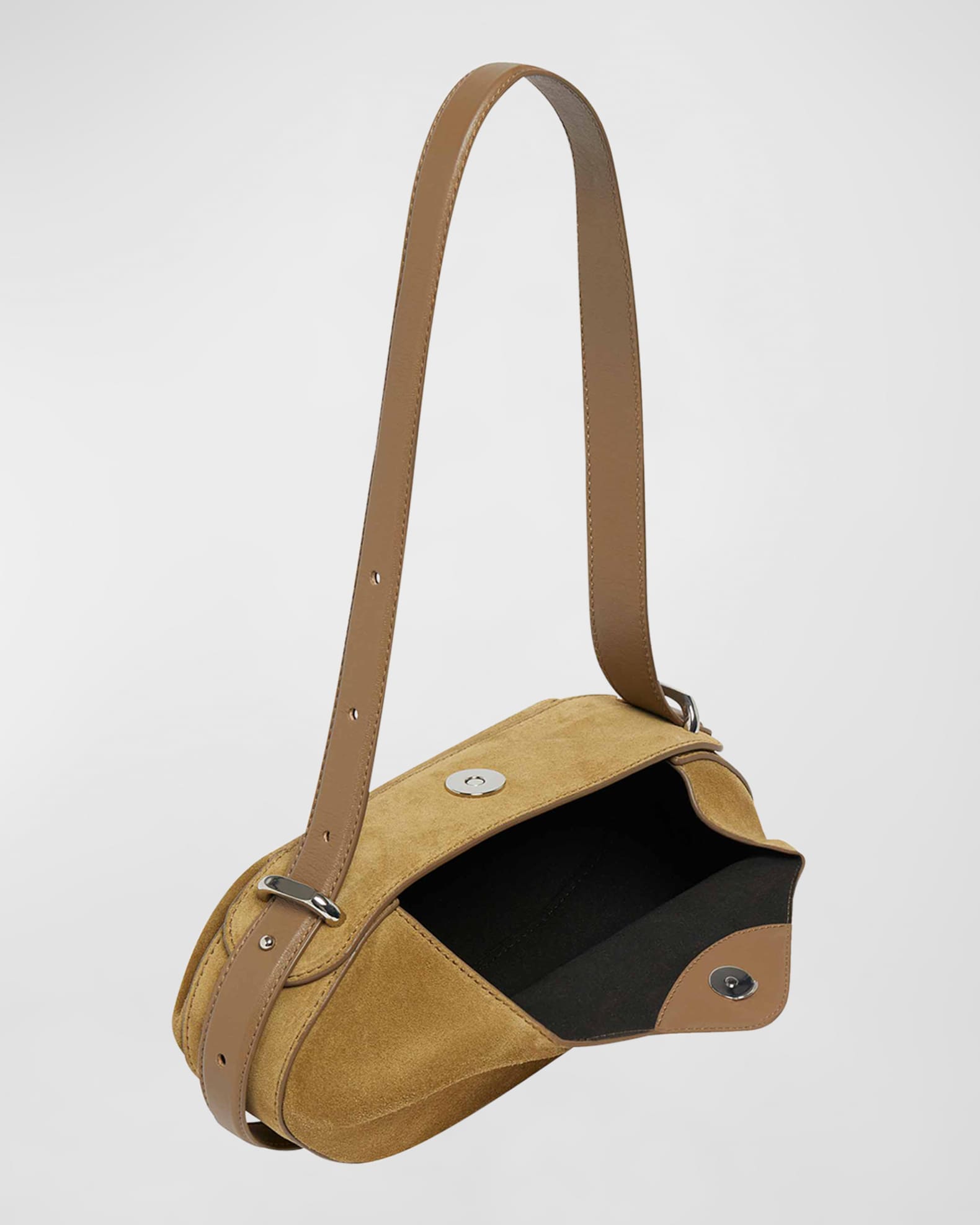 Yuzefi Dinner Roll Suede Shoulder Bag Neiman Marcus