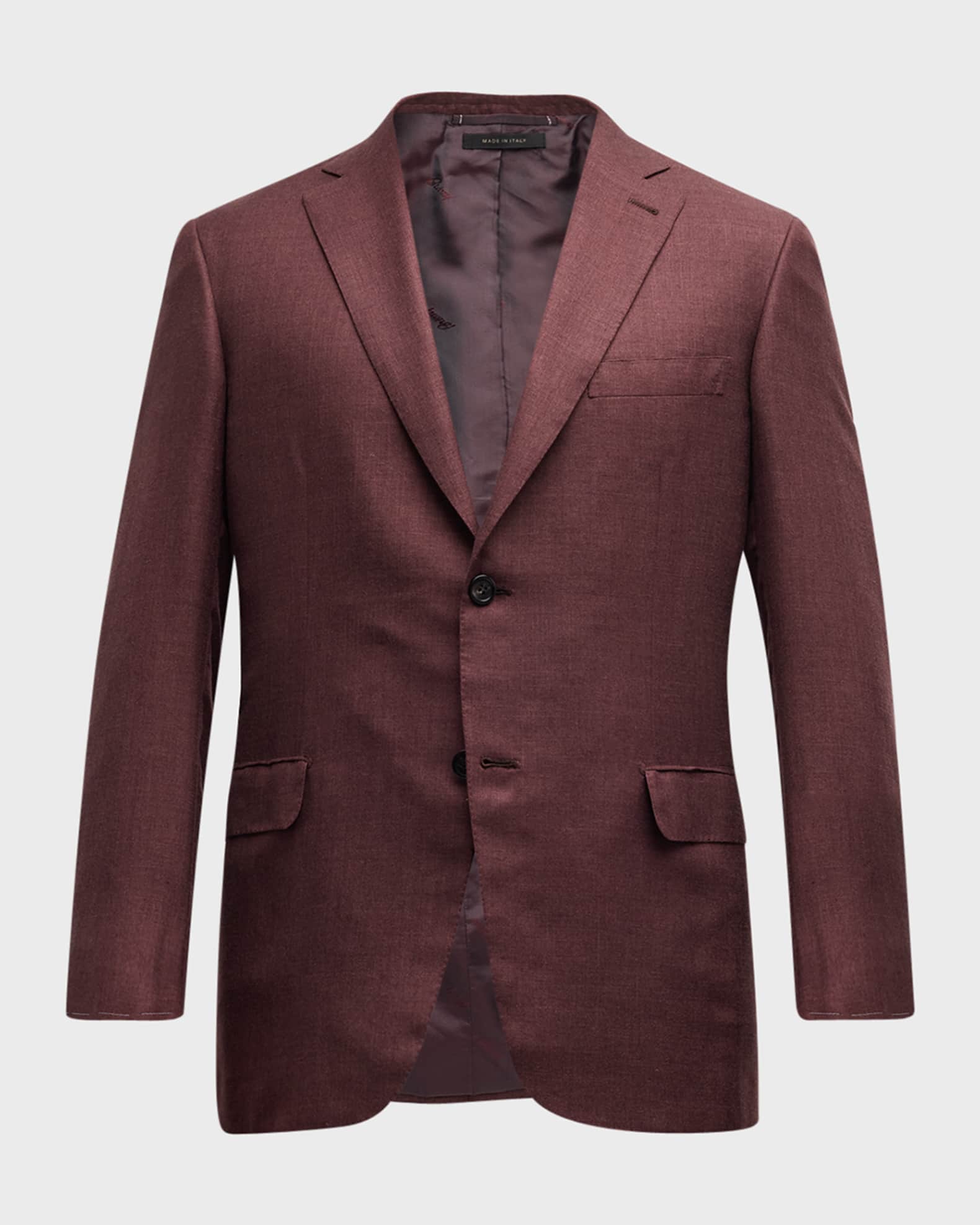 Men s Solid Silk Blend Blazer