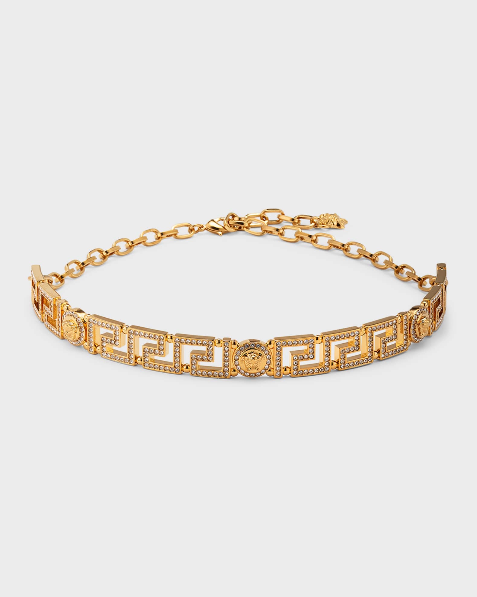 Versace Medusa Choker Necklace with Strass Crystals | Neiman Marcus