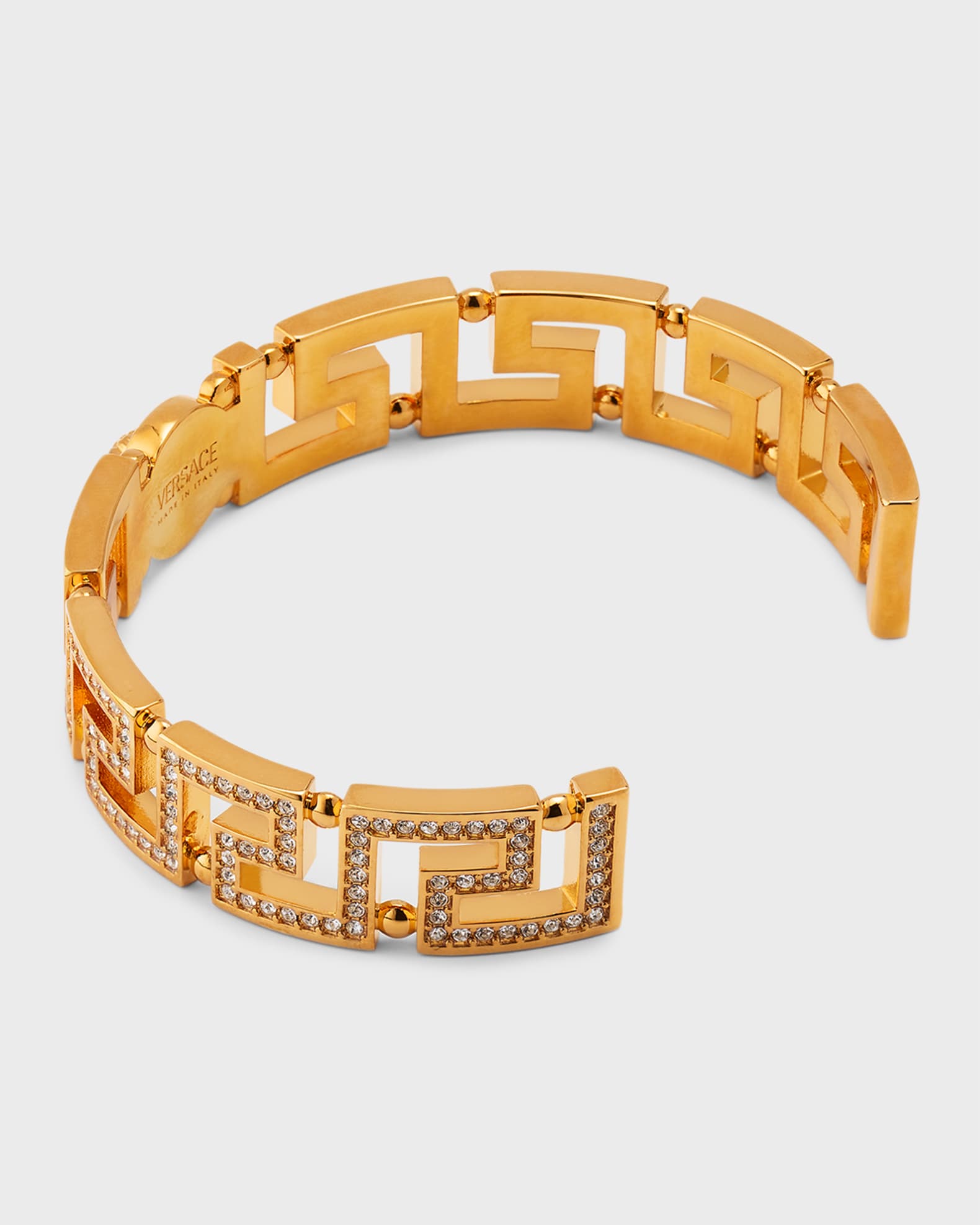 世界を買える 海外ブランド Greca Versace Medusa Marcus Neiman | Bracelet Cuff Strass Metal アクセサリー