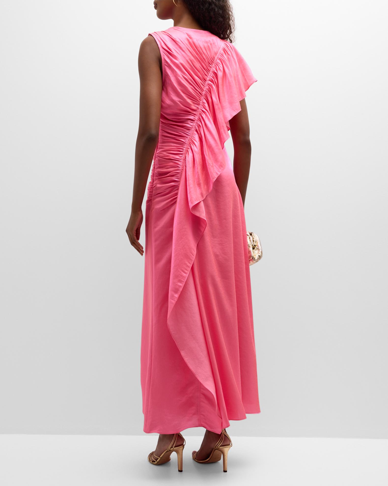 Ulla Johnson Lana Ruched Jersey Dress in Nature Abhors A Vacuum main image 1