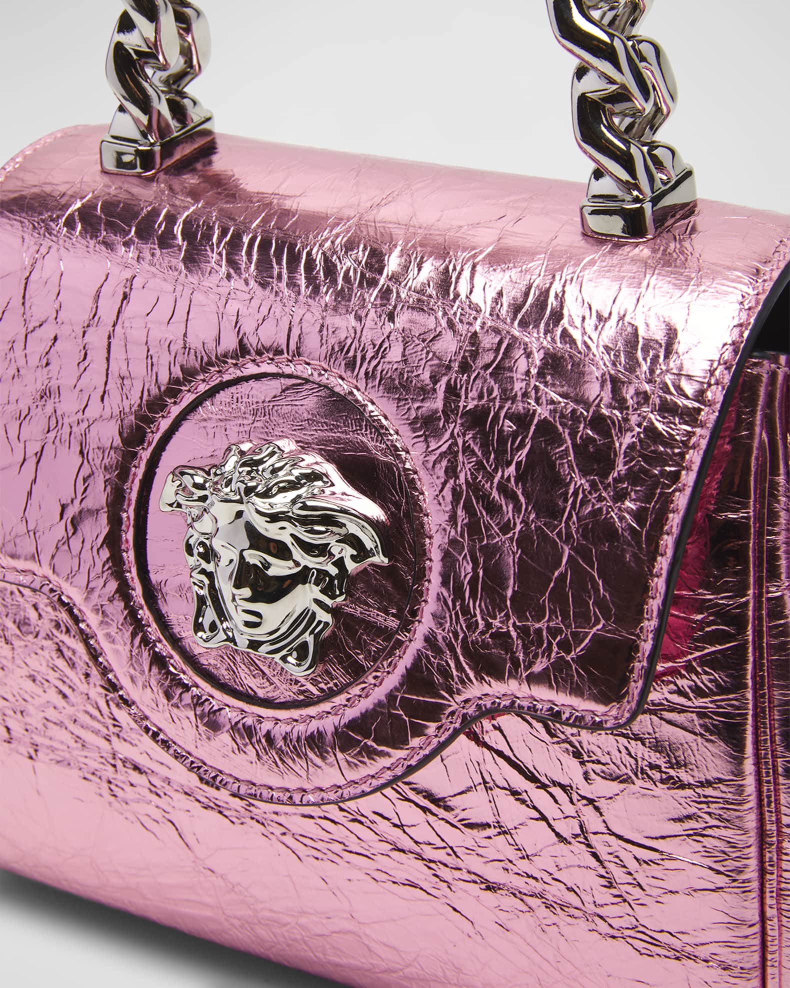 Versace Woman's La Medusa Turquoise Leather Handbag