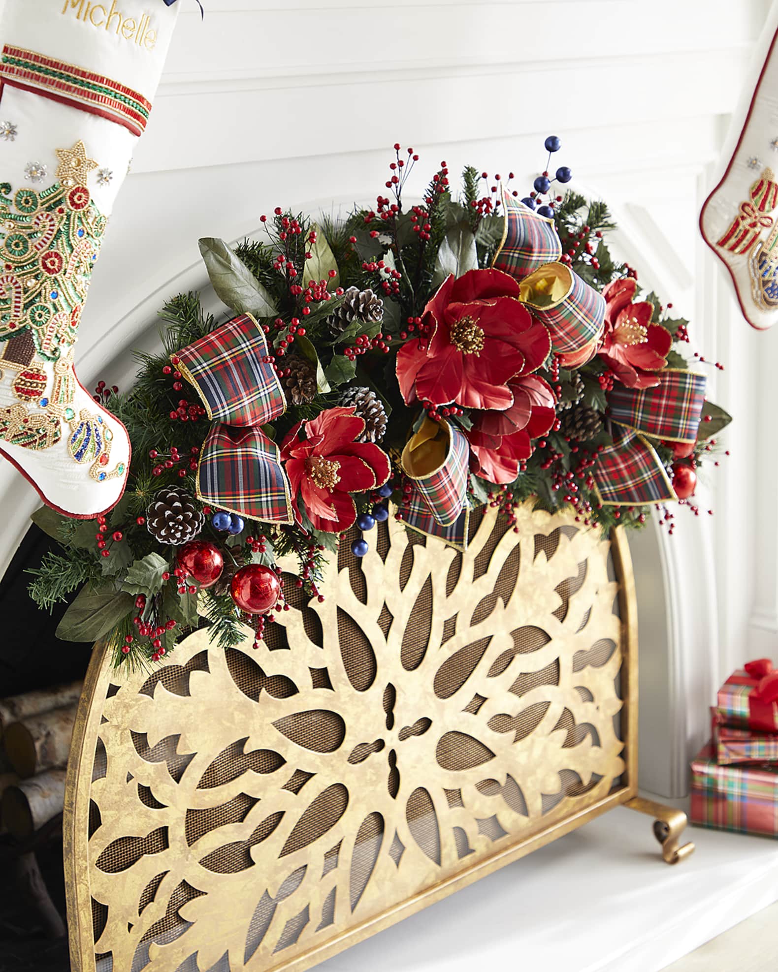 46" Classic Christmas Mantel Garland  0
