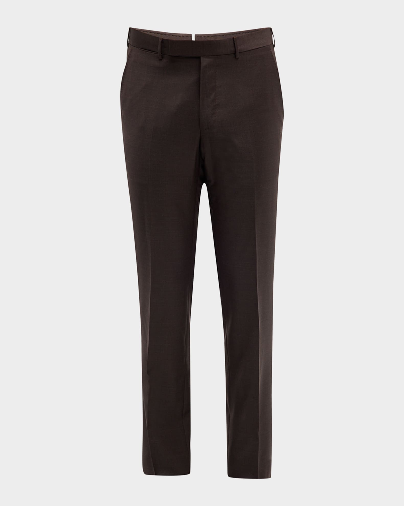 ZEGNA Men's FlatFront Wool Pants Neiman Marcus