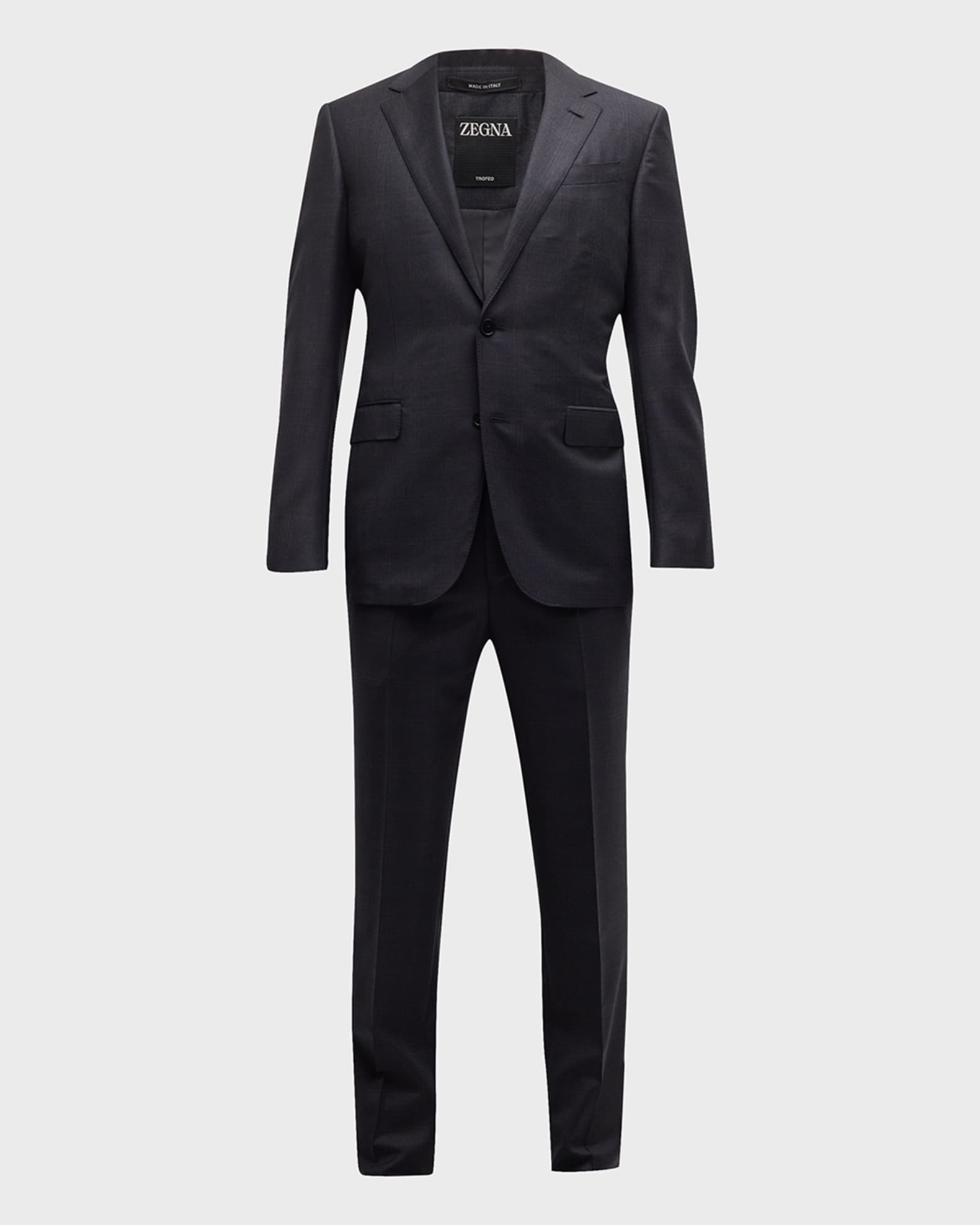 Zegna Men s Wool Plaid 2 Piece Suit