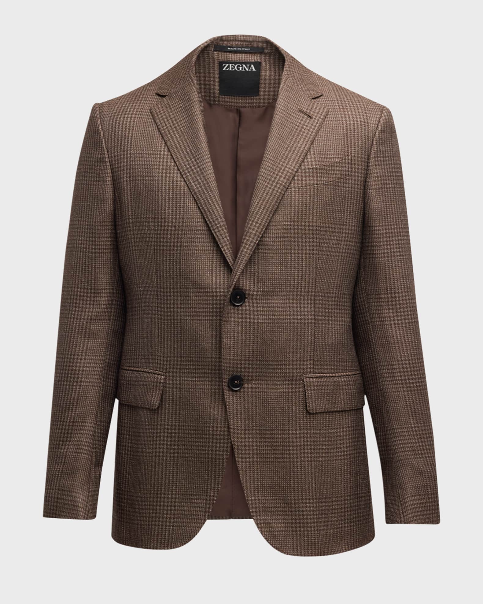 Men s Plaid Cashmere Blend Sport Coat