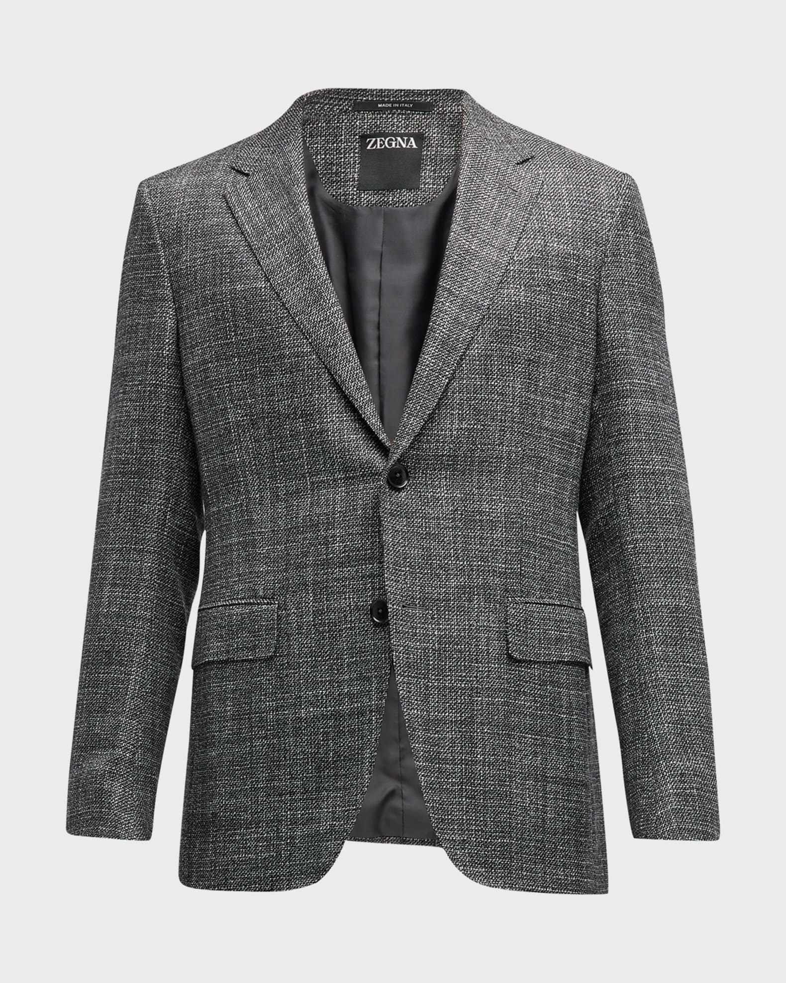 Men s Textured Wool Silk Sport Coat