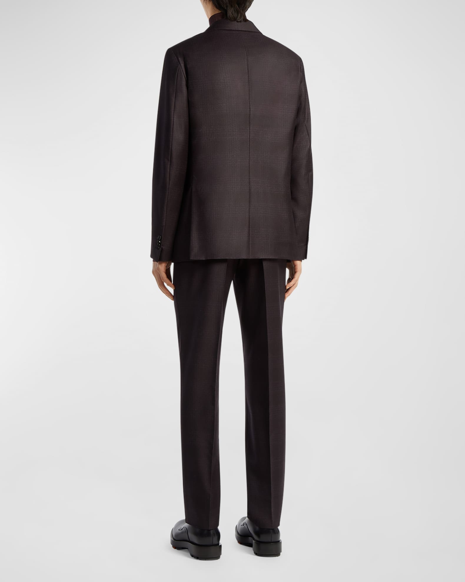 ZEGNA Men's Plaid Wool-Silk Suit | Neiman Marcus