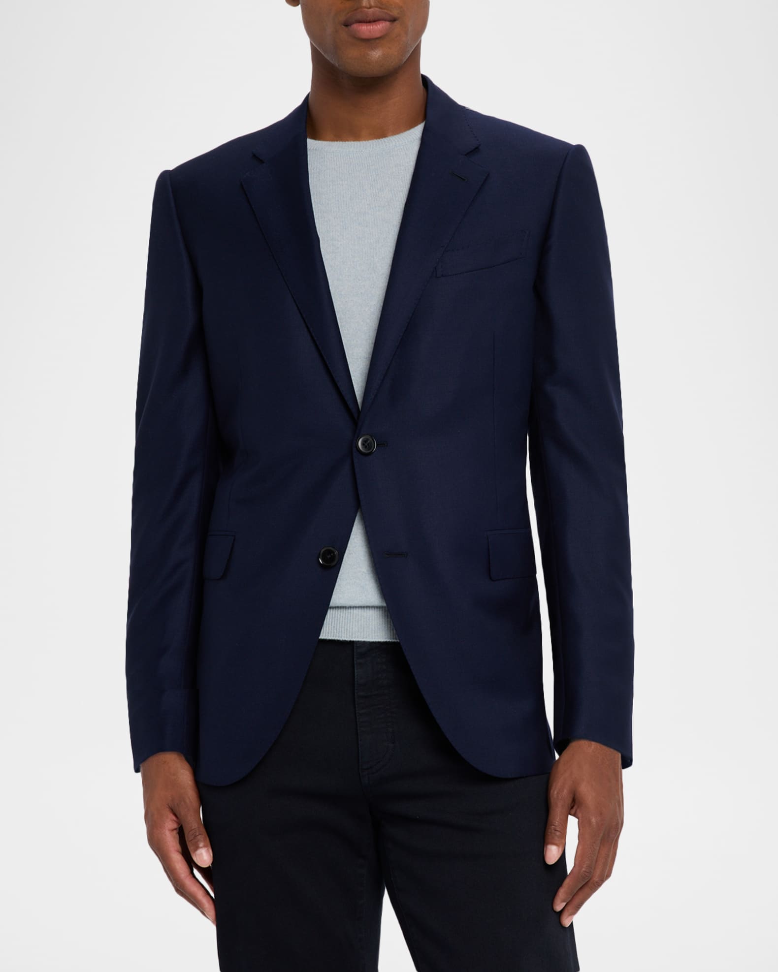 【PORTERNA】Aka wool blazer ZEGNA Men's Solid Wool Blazer | Neiman Marcus
