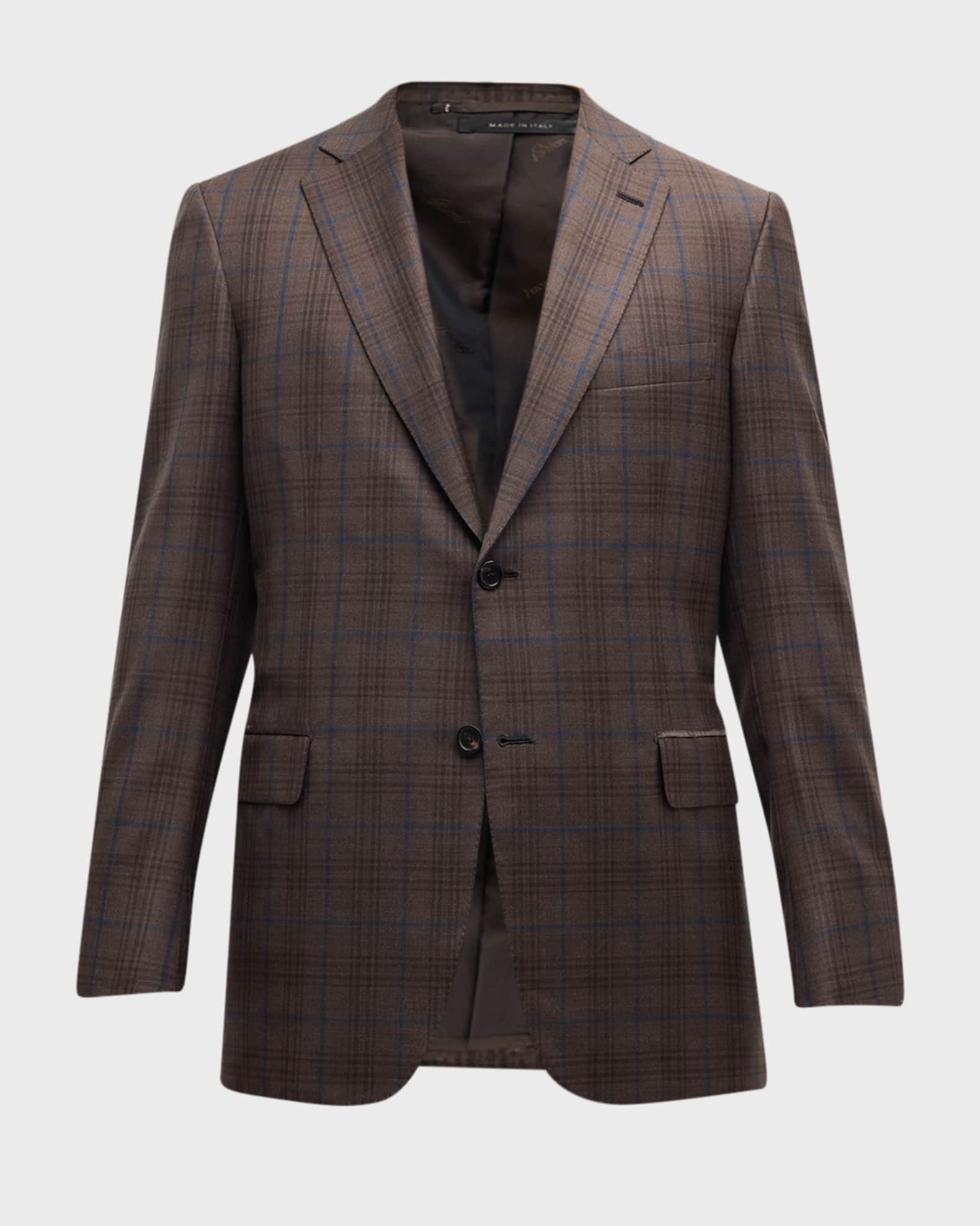Men s Plaid Wool Sport Coat