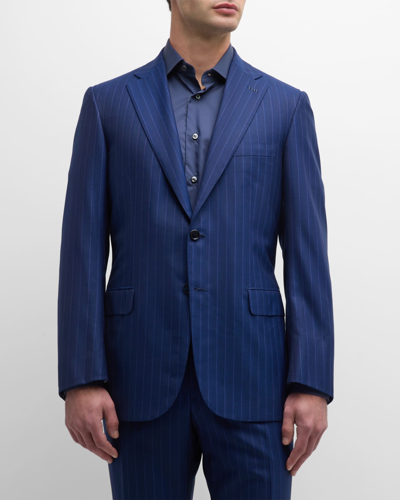 Brioni Men's Tonal Pinstripe Wool Suit | Neiman Marcus
