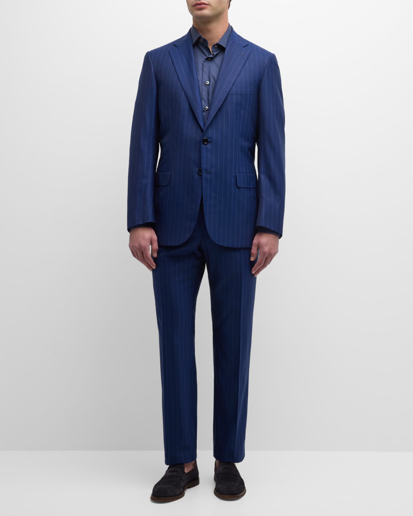 Brioni Men's Tonal Pinstripe Wool Suit | Neiman Marcus
