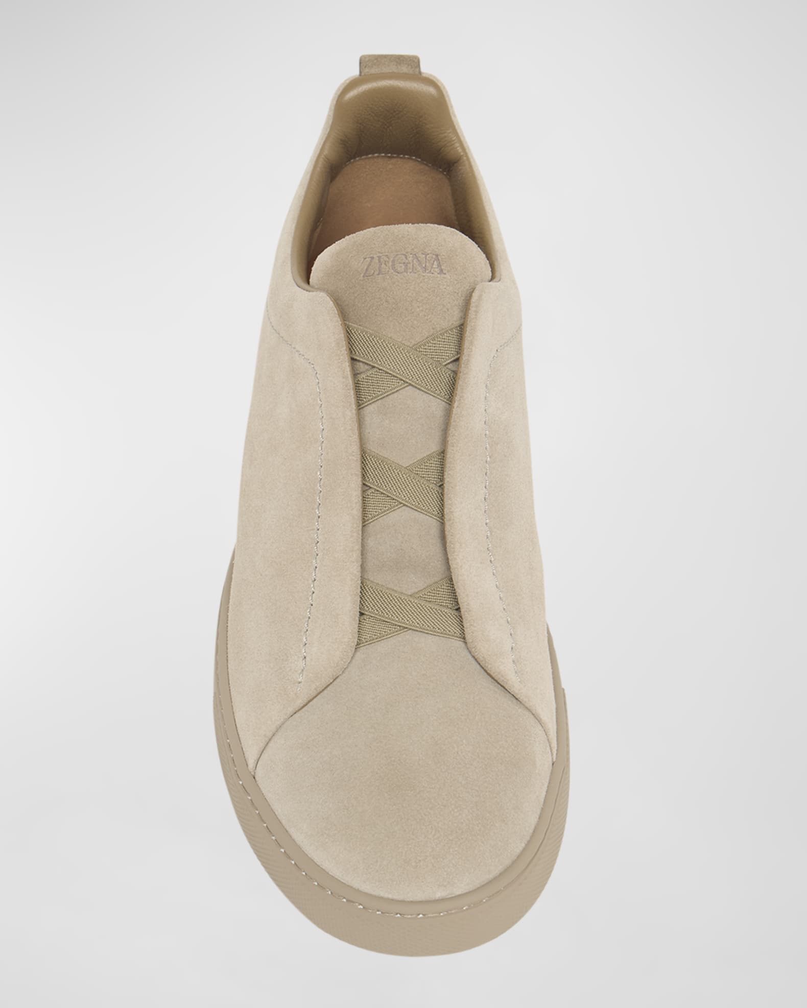 スニーカー ZEGNA Men Sneakers Natural S4667ZLHCVO SPA ZEGNA Men's Triple Stitch Suede Low-Top Sneakers | Neiman Marcus