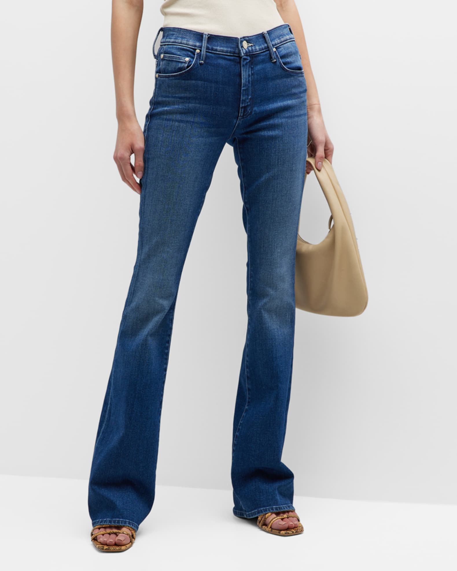 MOTHER The Down Low Weekender Heel Jeans | Neiman Marcus