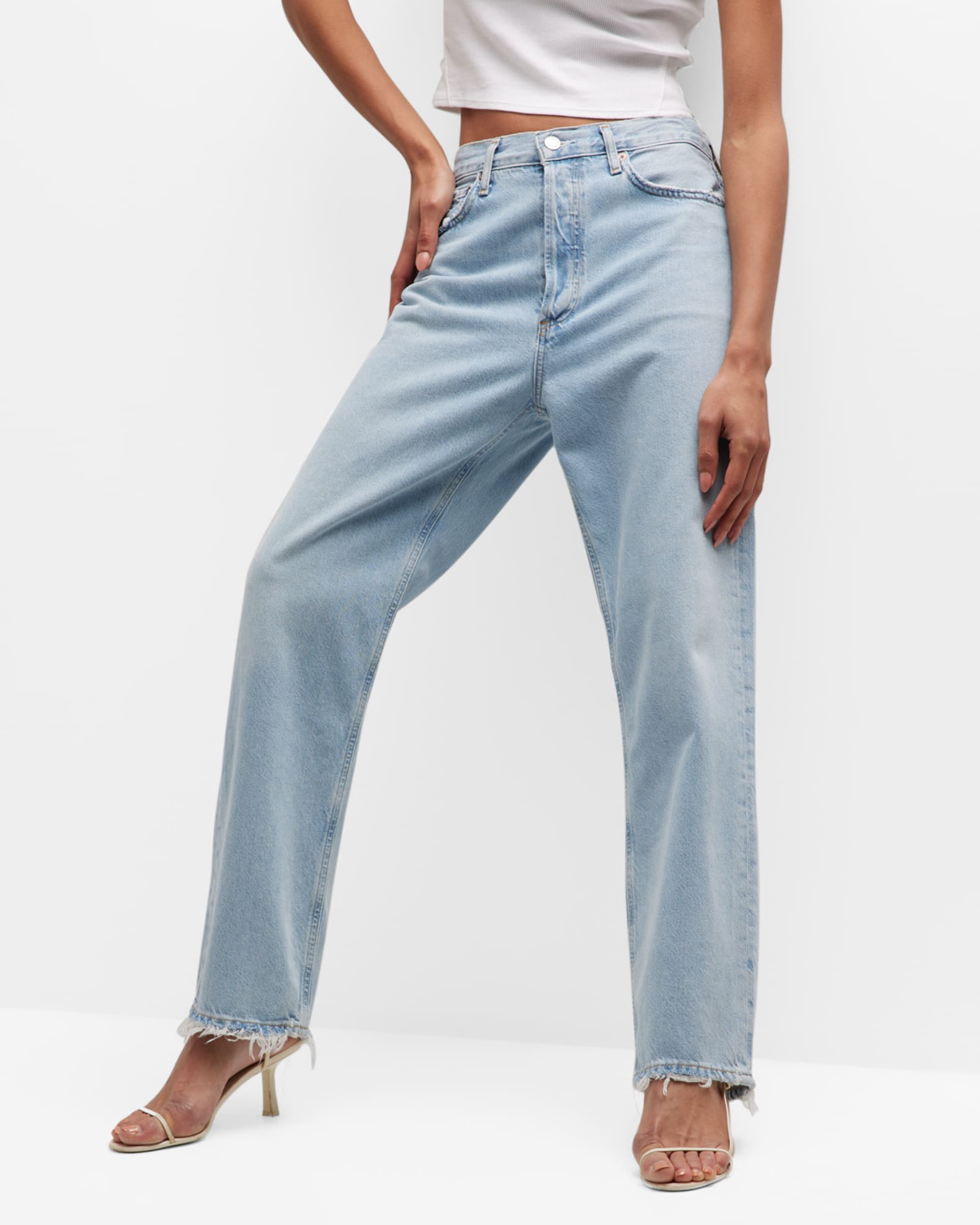 AGOLDE 90s Mid-Rise Easy Straight Jeans | Neiman Marcus