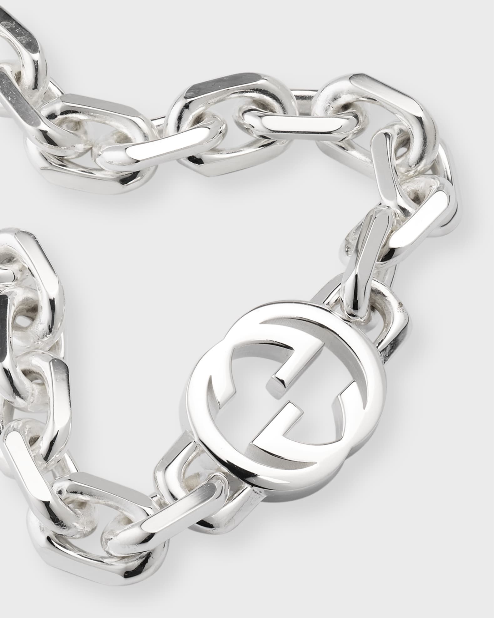 Gucci Men's Sterling Silver Interlocking G Link Bracelet Gucci Men's Sterling Silver Interlocking G Link Bracelet
