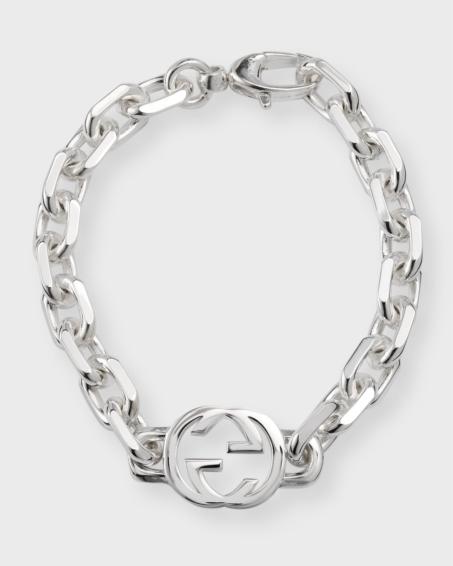 Interlocking g bracelet in silver outlet