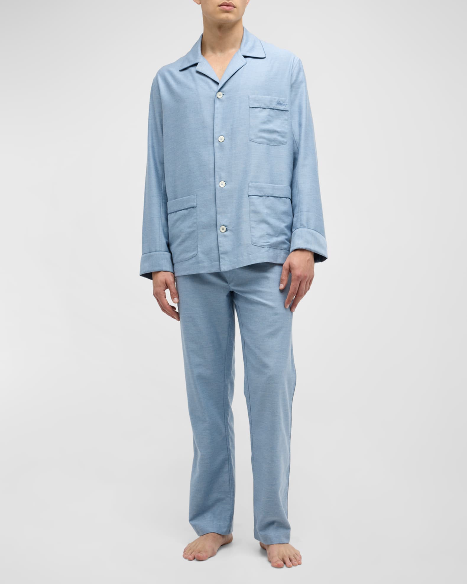 Brioni Men s Cotton Cashmere Pajama Set Neiman Marcus