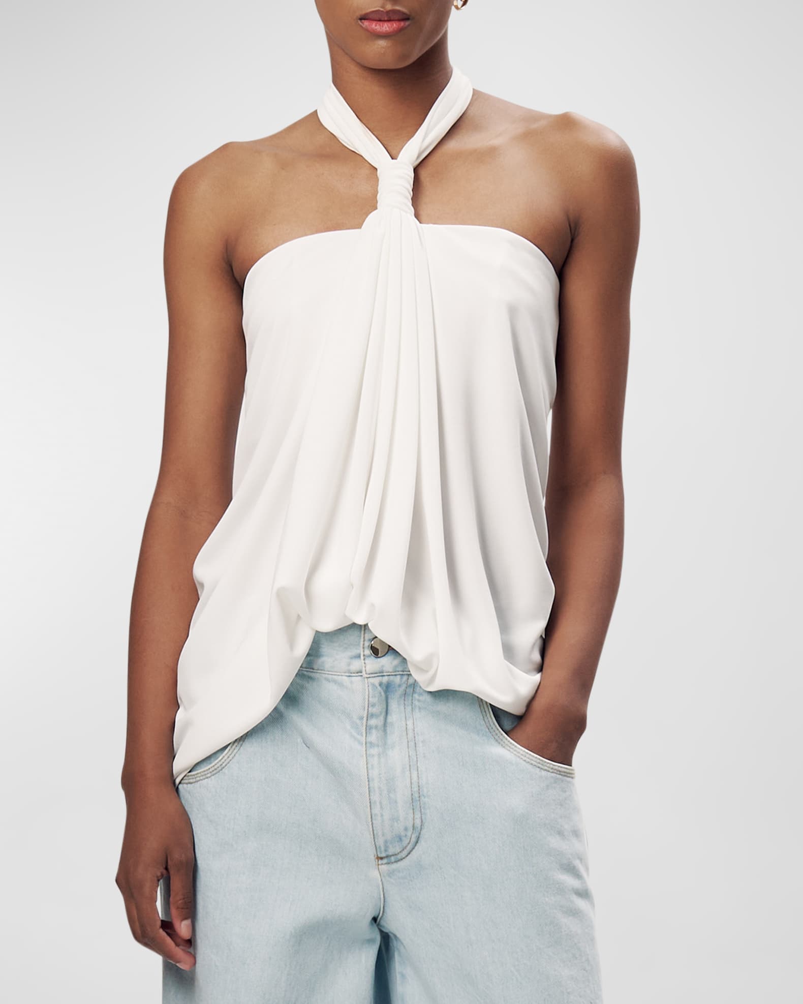 Ronny Kobo Ero Knotted Halter Top Neiman Marcus