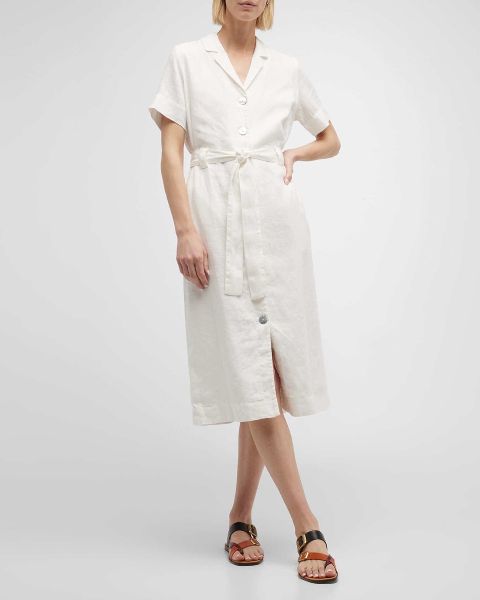 Whistles bella linen shirt dress cheap