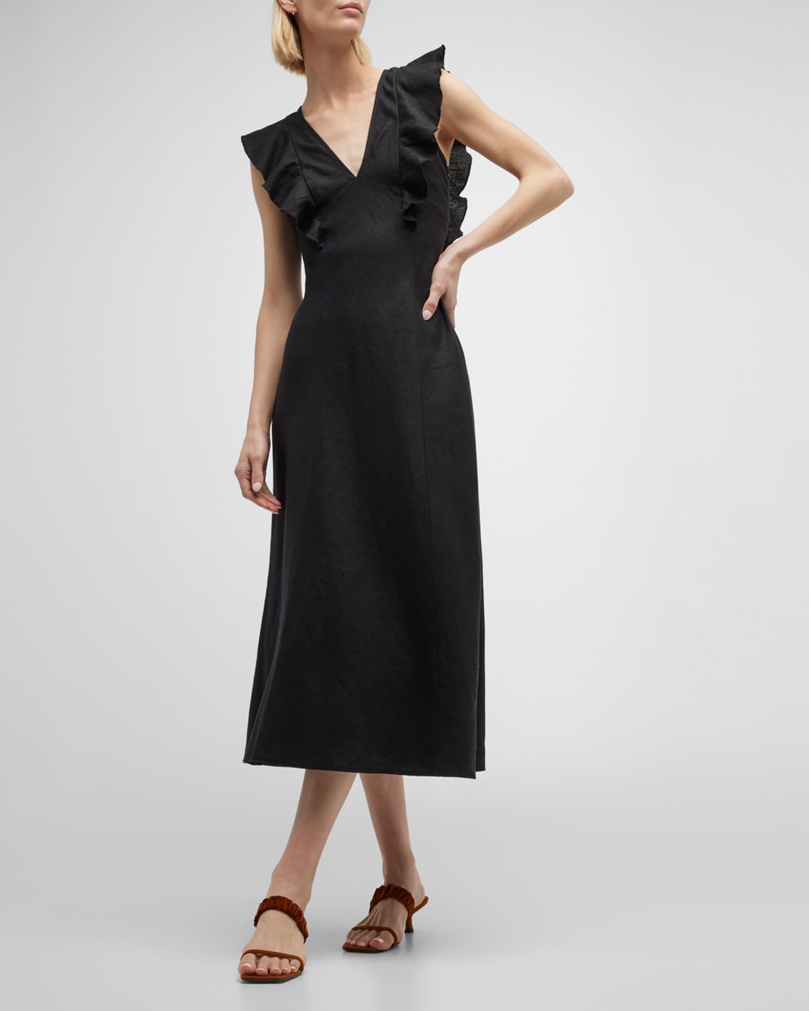 Rails Constance Linen Midi Dress | Neiman Marcus