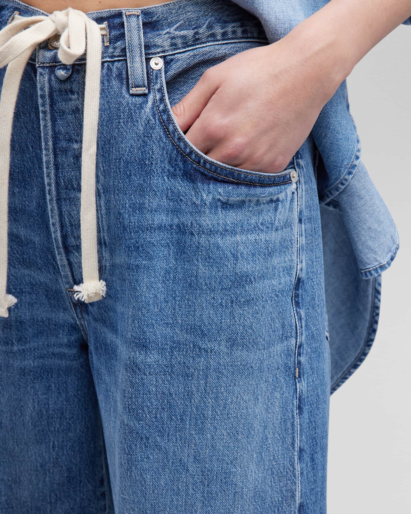 Citizens of Humanity Brynn Drawstring Wide-Leg Trouser Jeans