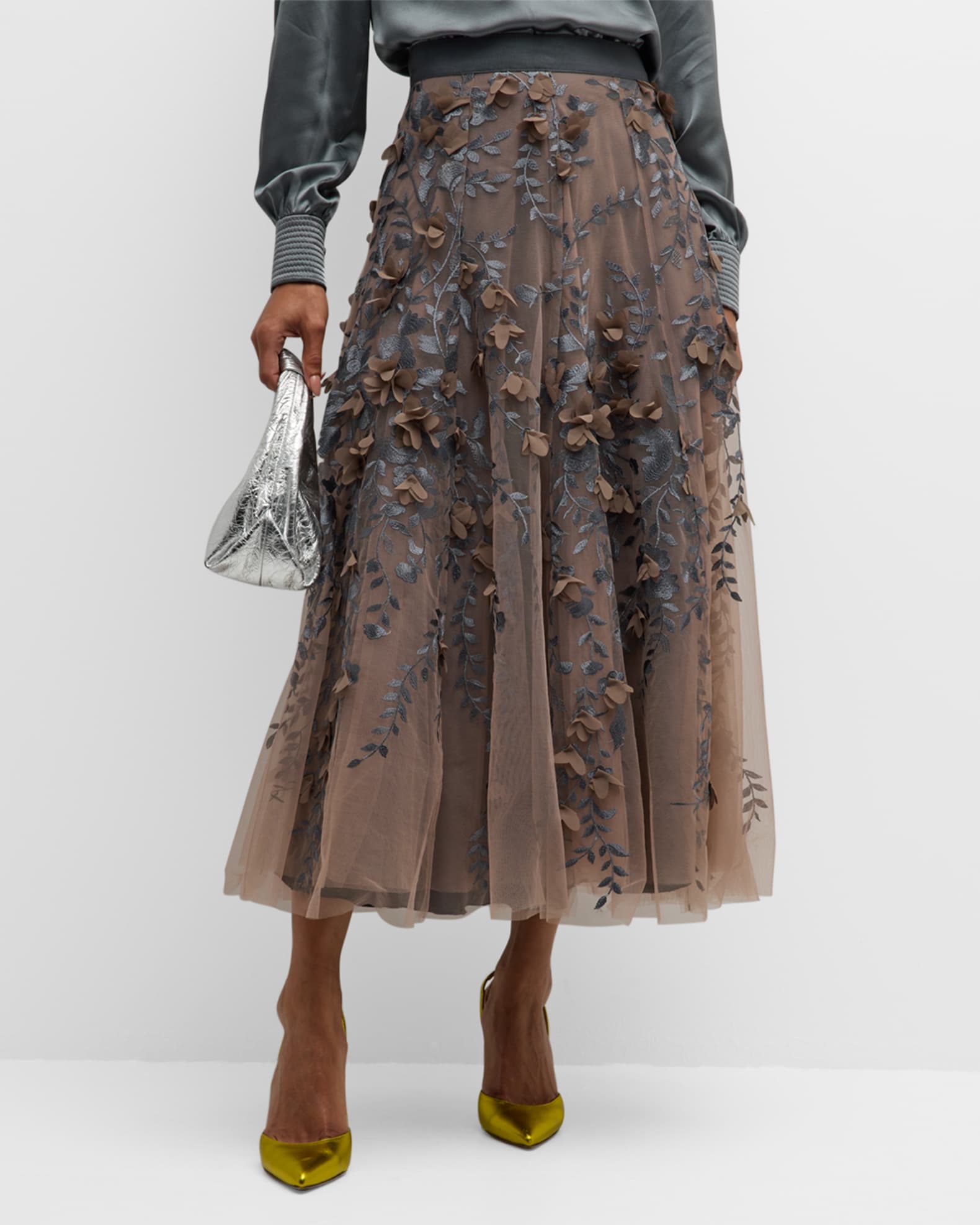 Mayoral 1929 Mauve Embroidered Tulle Skirt Set In Stock Now
