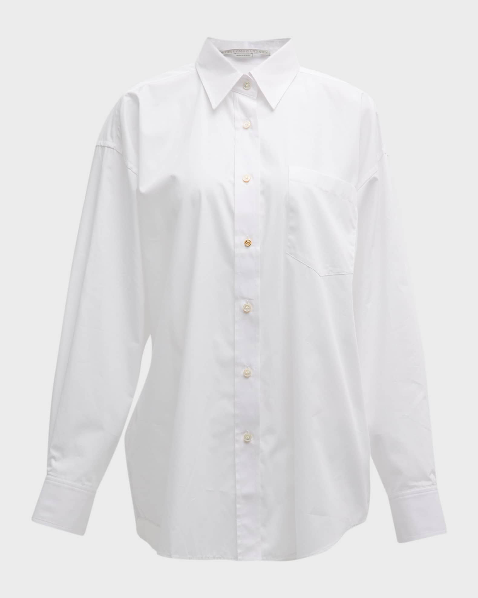 Stella McCartney Oversized Button Down Poplin Shirt Neiman Marcus