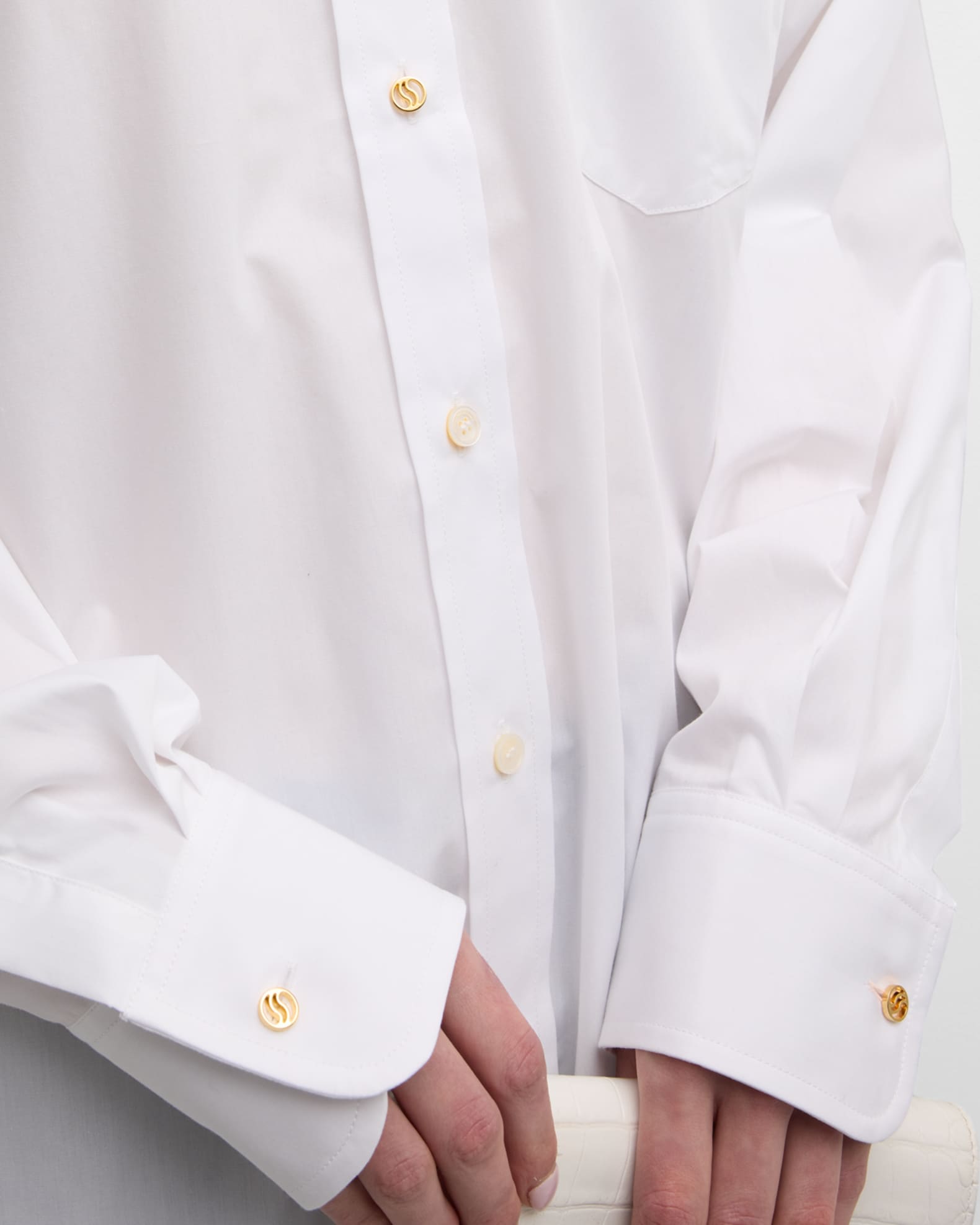 Stella McCartney Oversized Button Down Poplin Shirt | Neiman Marcus