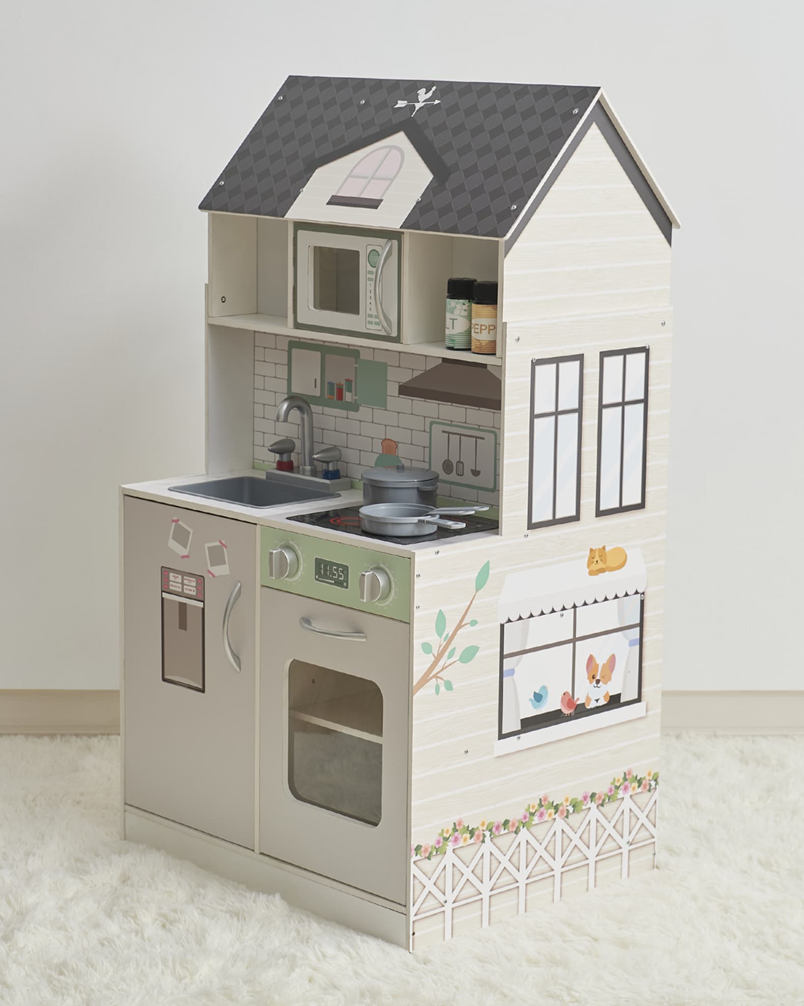 Color baby 2-em- 1 Dollhouse-Kitchen Colorido