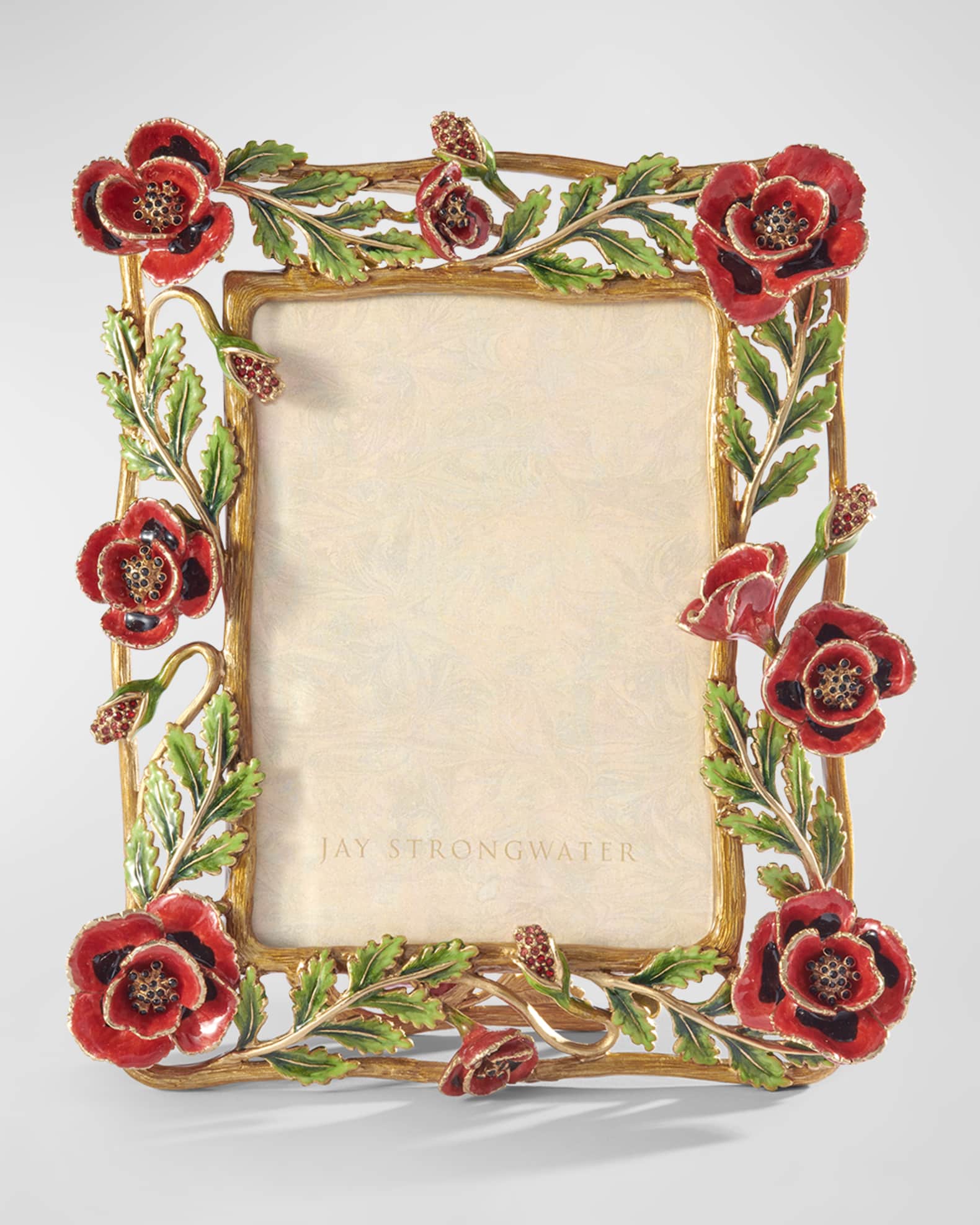 Jay Strongwater Poppy Picture Frame, 5" x 7" Neiman Marcus