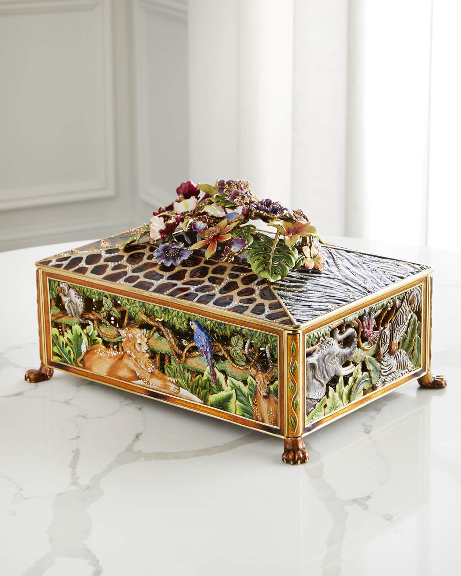 小物入れ JAY STRONGWATER HUMMINGBIRD Jay Strongwater Mini Jungle Box | Neiman Marcus
