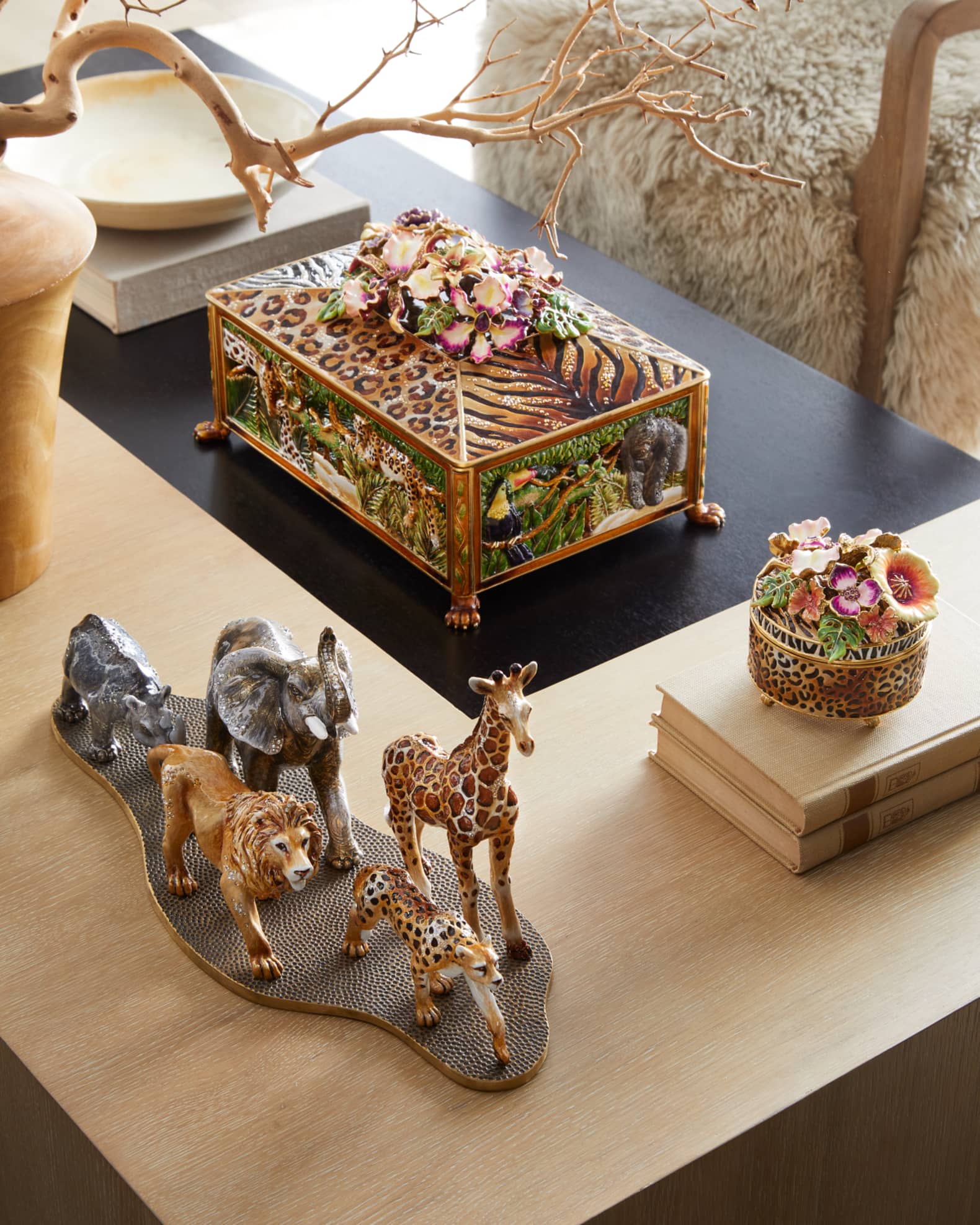 ジェイ・ストロングウォーター　ボックス Jay Strongwater Jay Strongwater Mini Jungle Box | Neiman Marcus