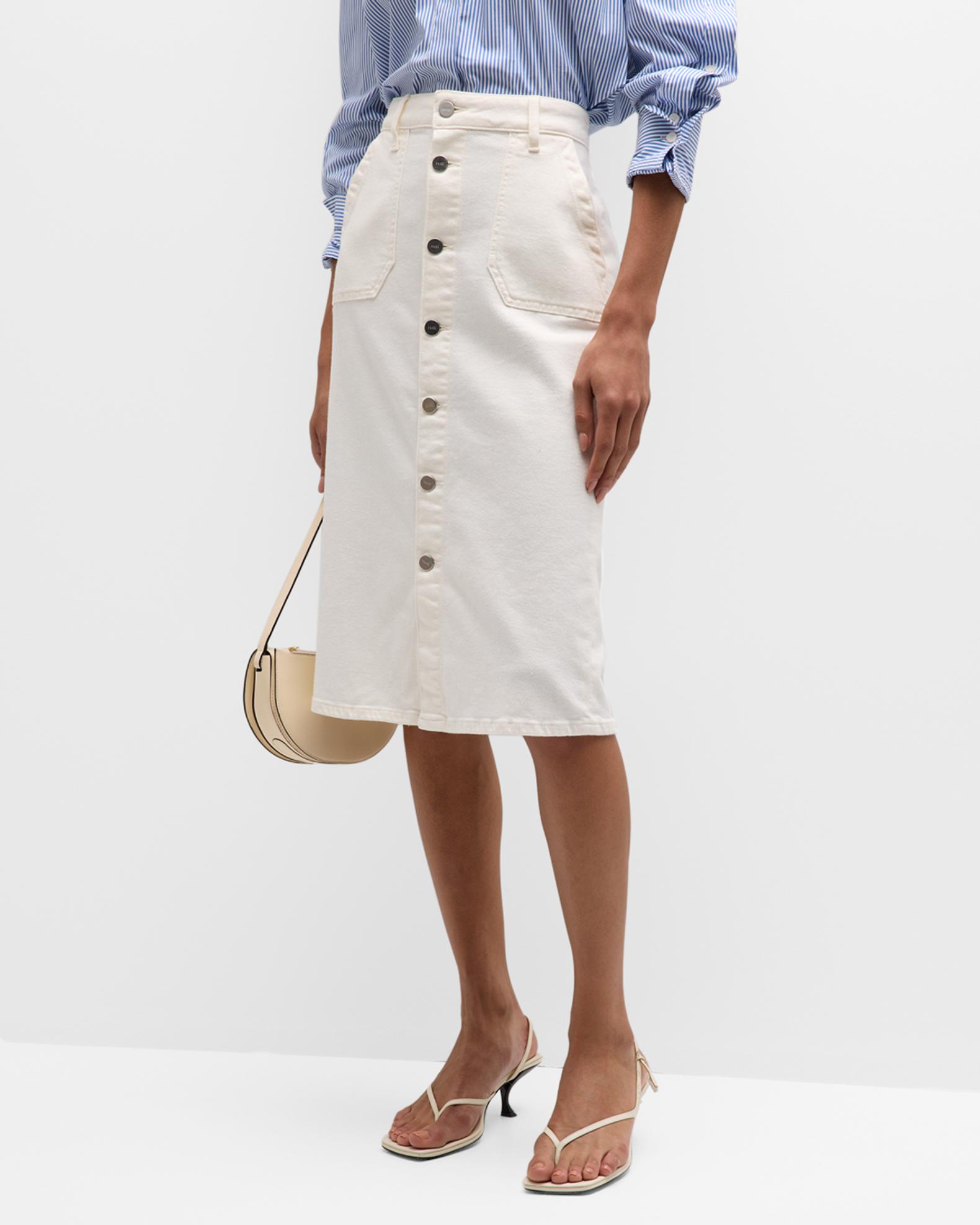 Barney Meadow Print Midi Skirt