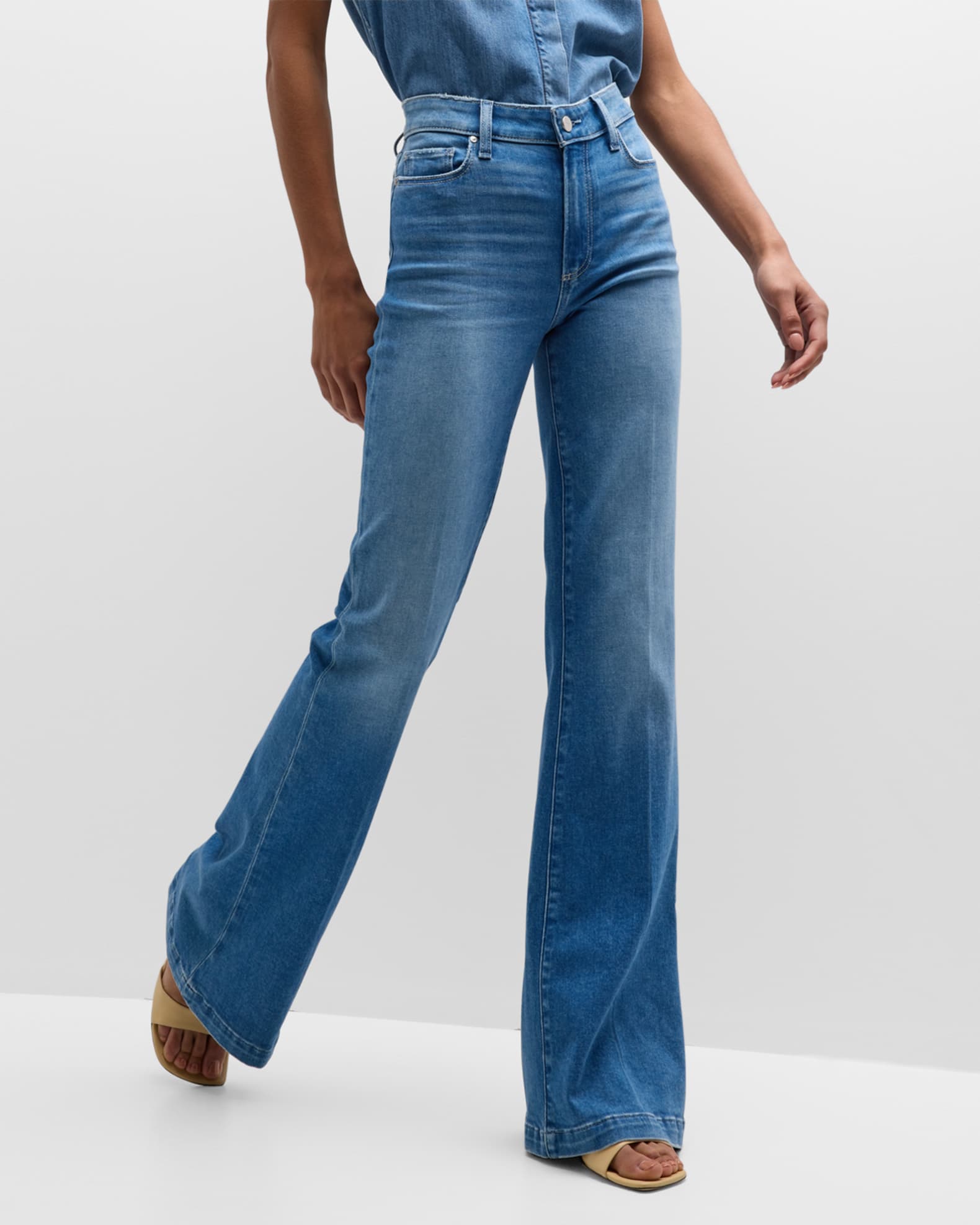 PAIGE Genevieve Slim Flare Jeans | Neiman Marcus