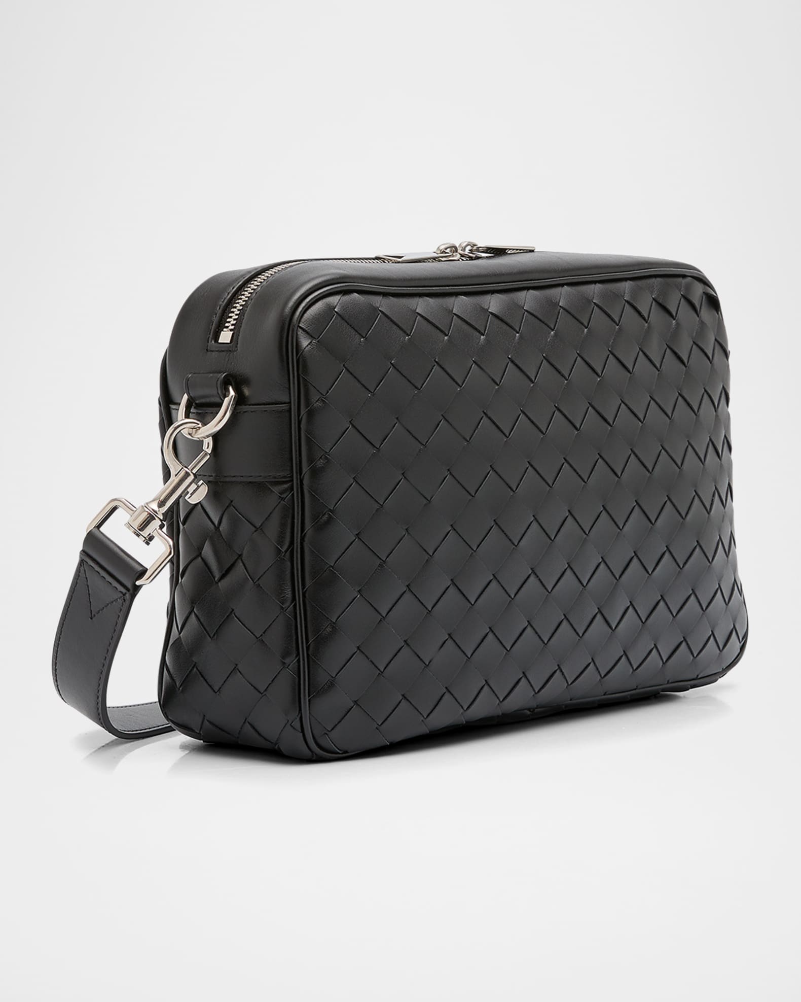 Bottega Veneta Men's Intrecciato Medium Crossbody Bag | Neiman Marcus