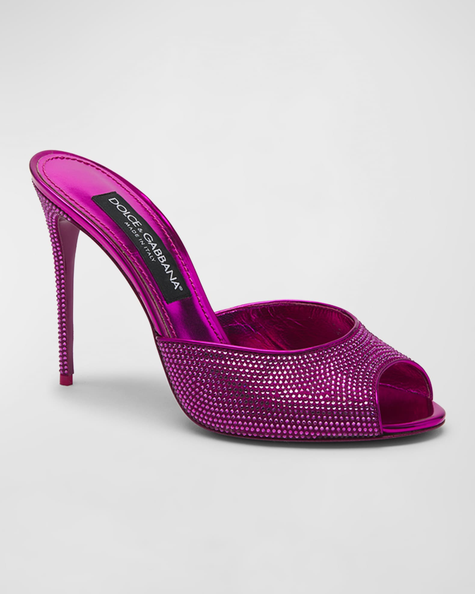 Dolce & Gabbana Black Crystals Studs Stiletto Pumps Shoes main image 1