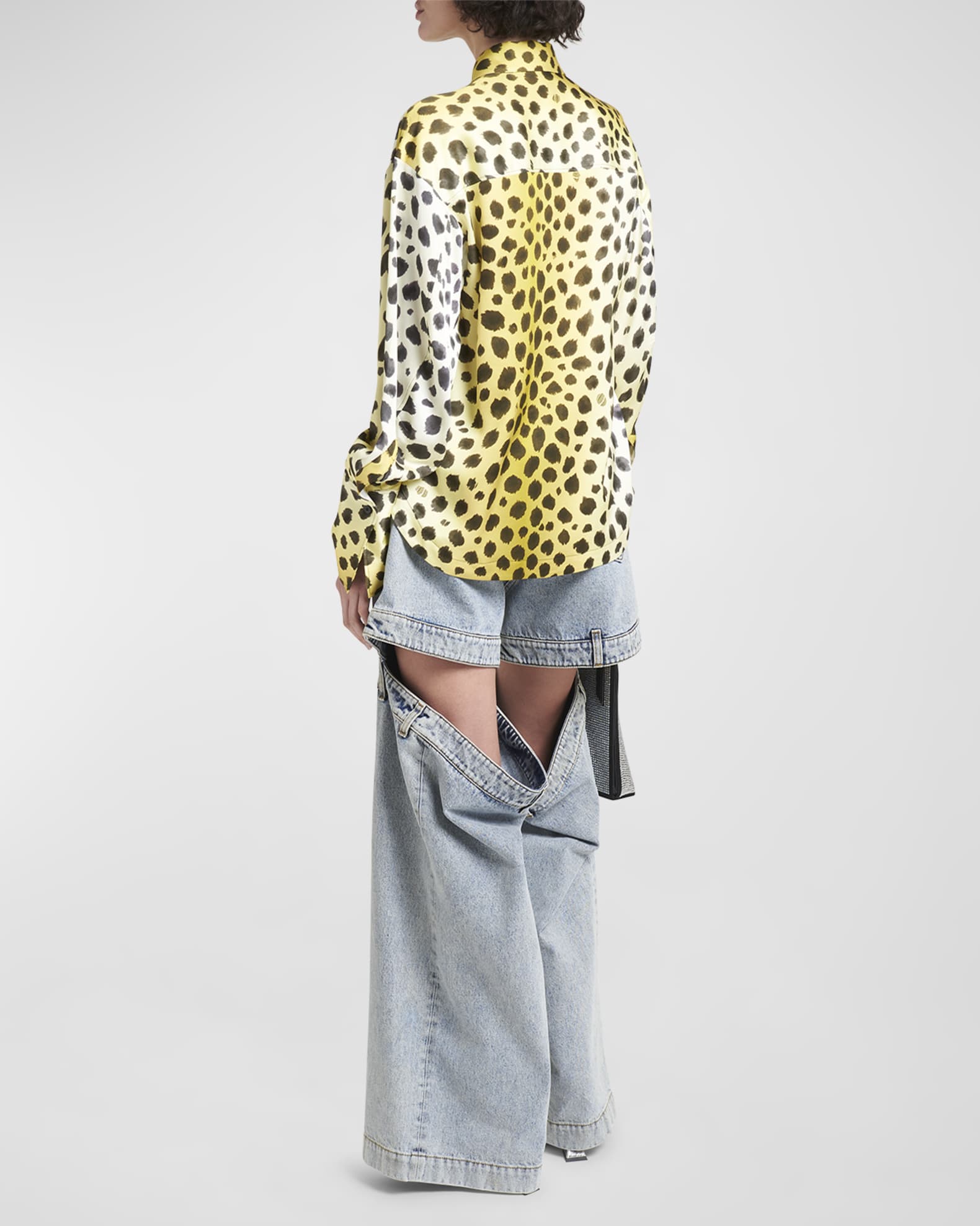 Leopard Print Button-Down Shirt
