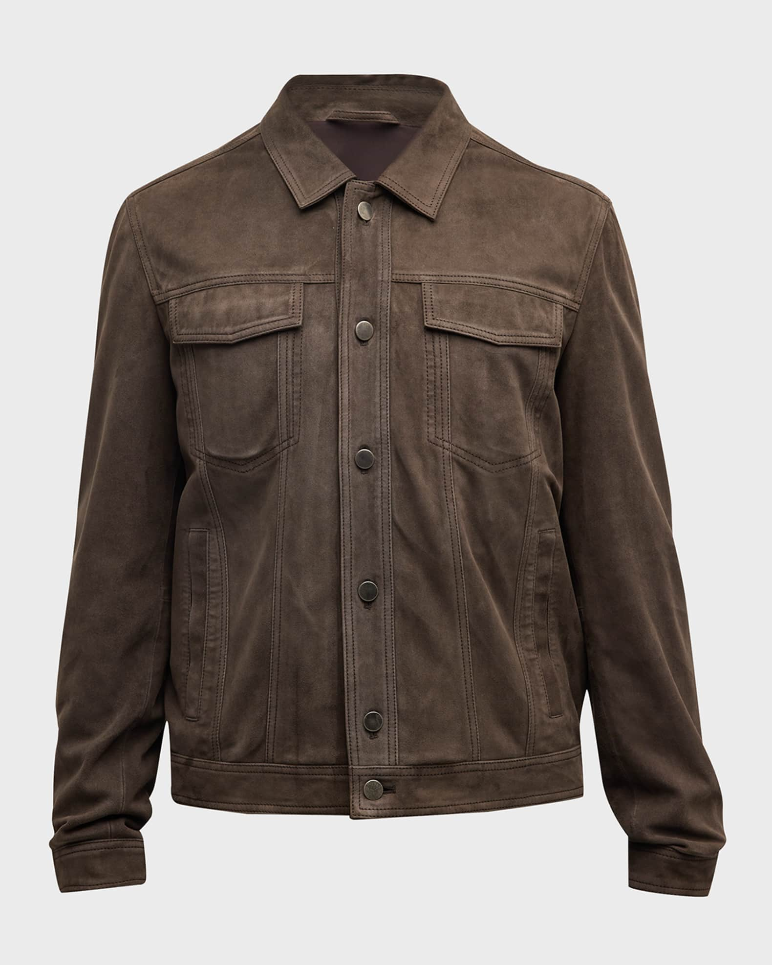 Louis Vuitton Men's Suede Trucker Jacket