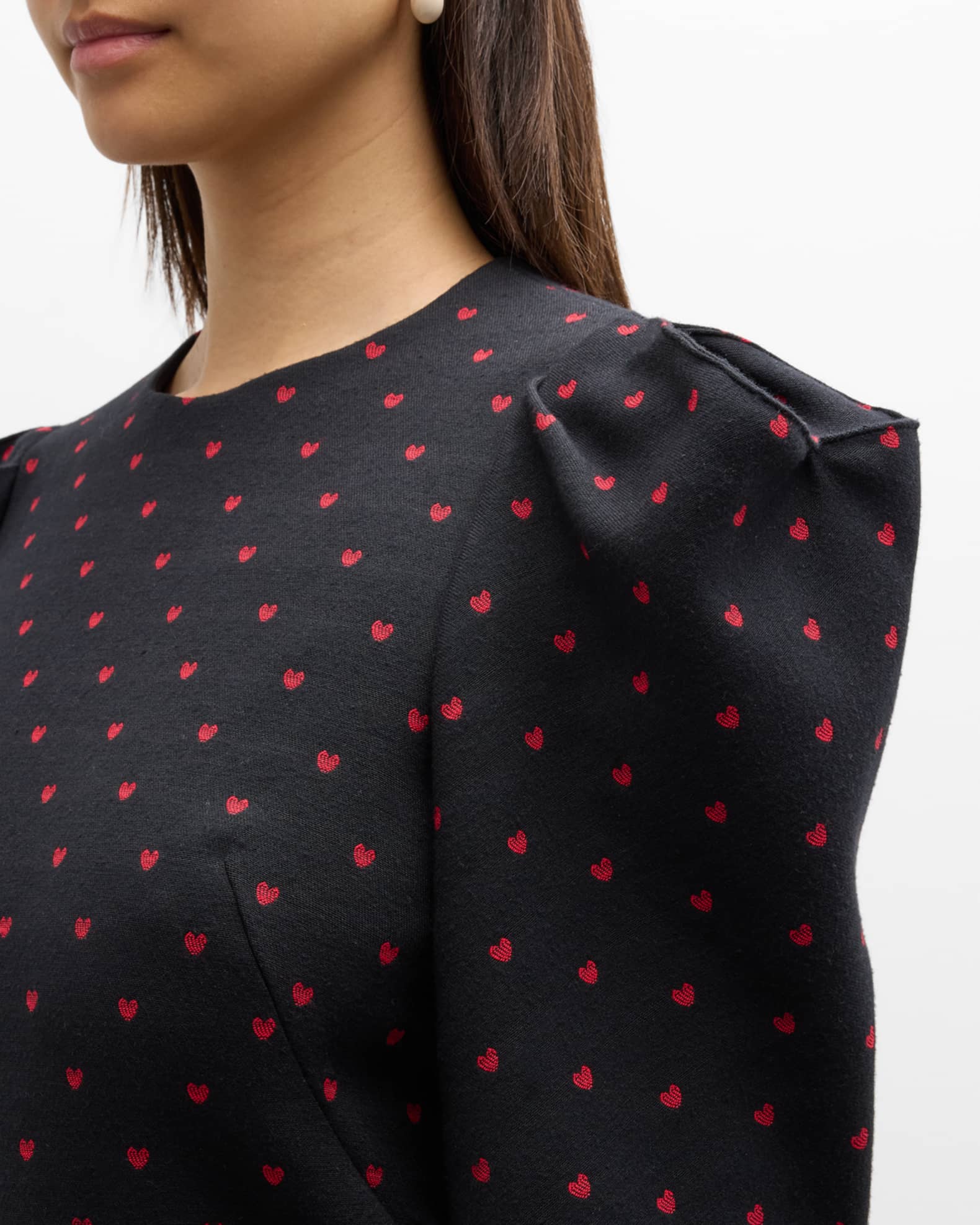 Lela Rose | 3/4 sleeve embroidered dress