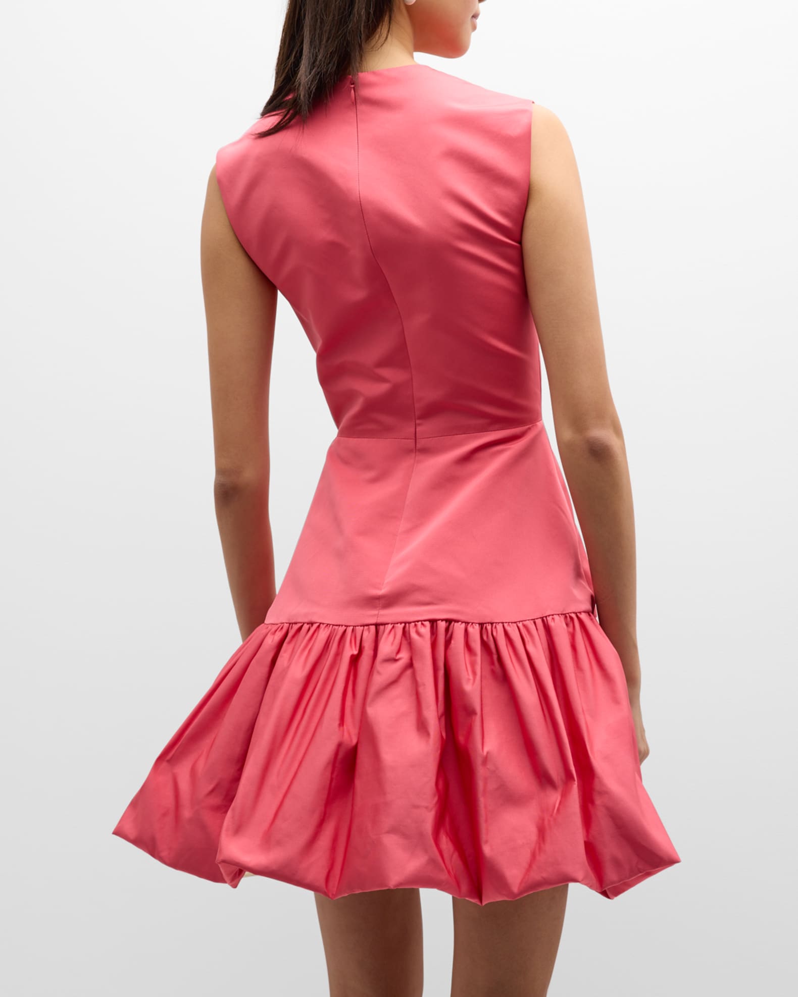 Lela Rose Bubble Hem Sleeveless A-Line Mini Dress | Neiman Marcus